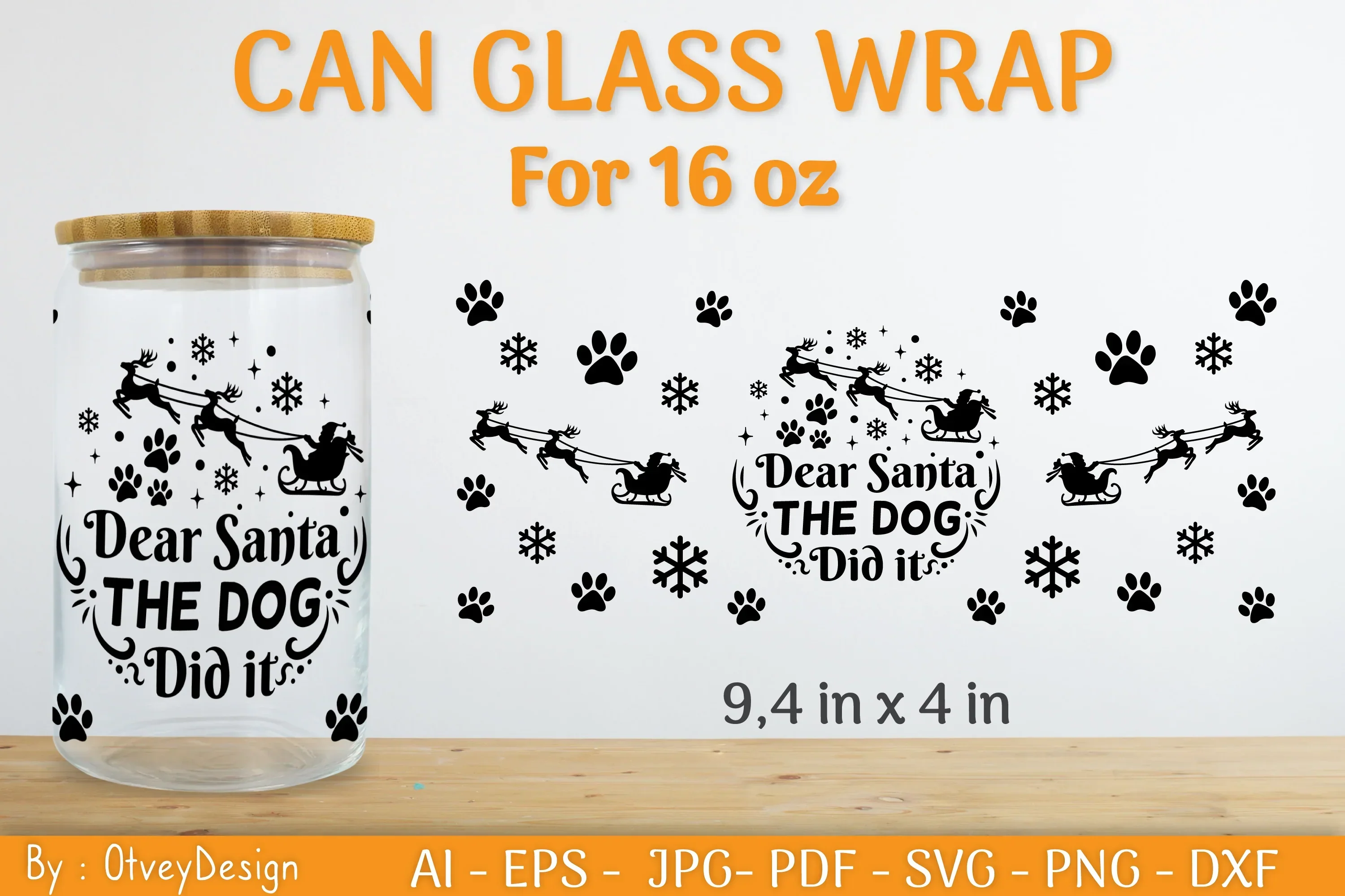 Christmas Can Glass 16 OZ SVG Bundle