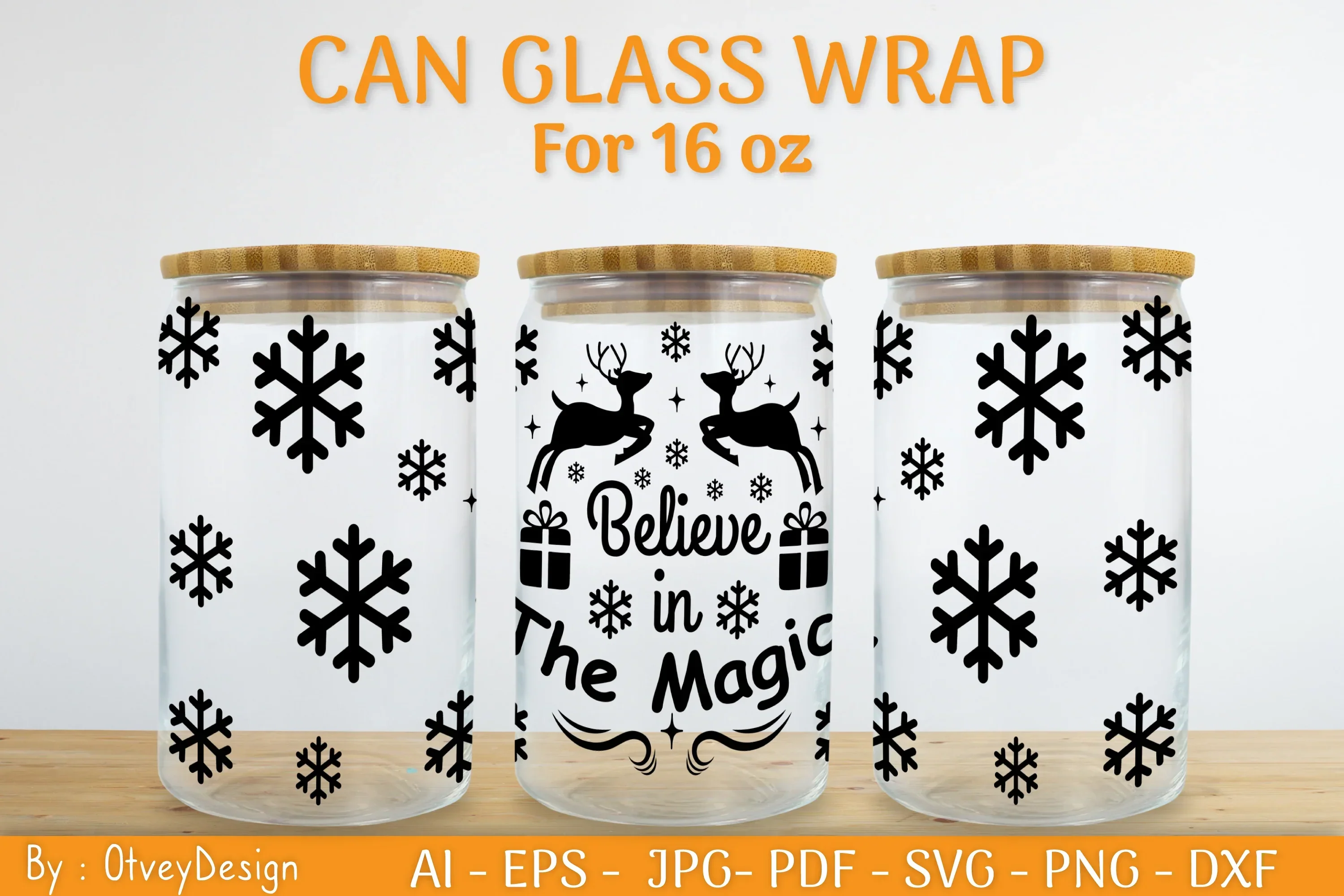 Christmas Can Glass 16 OZ SVG Bundle