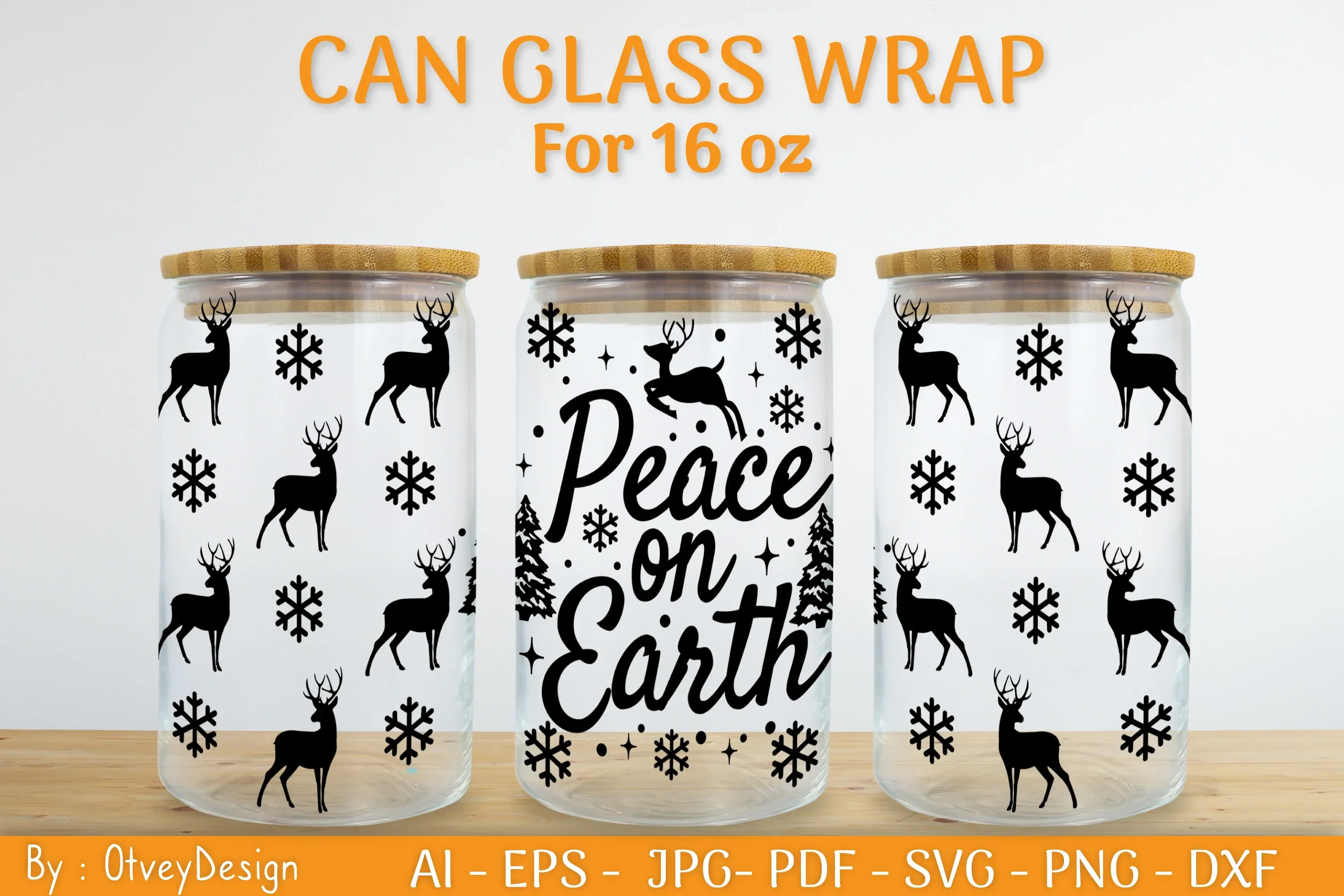Christmas Can Glass 16 OZ SVG Bundle