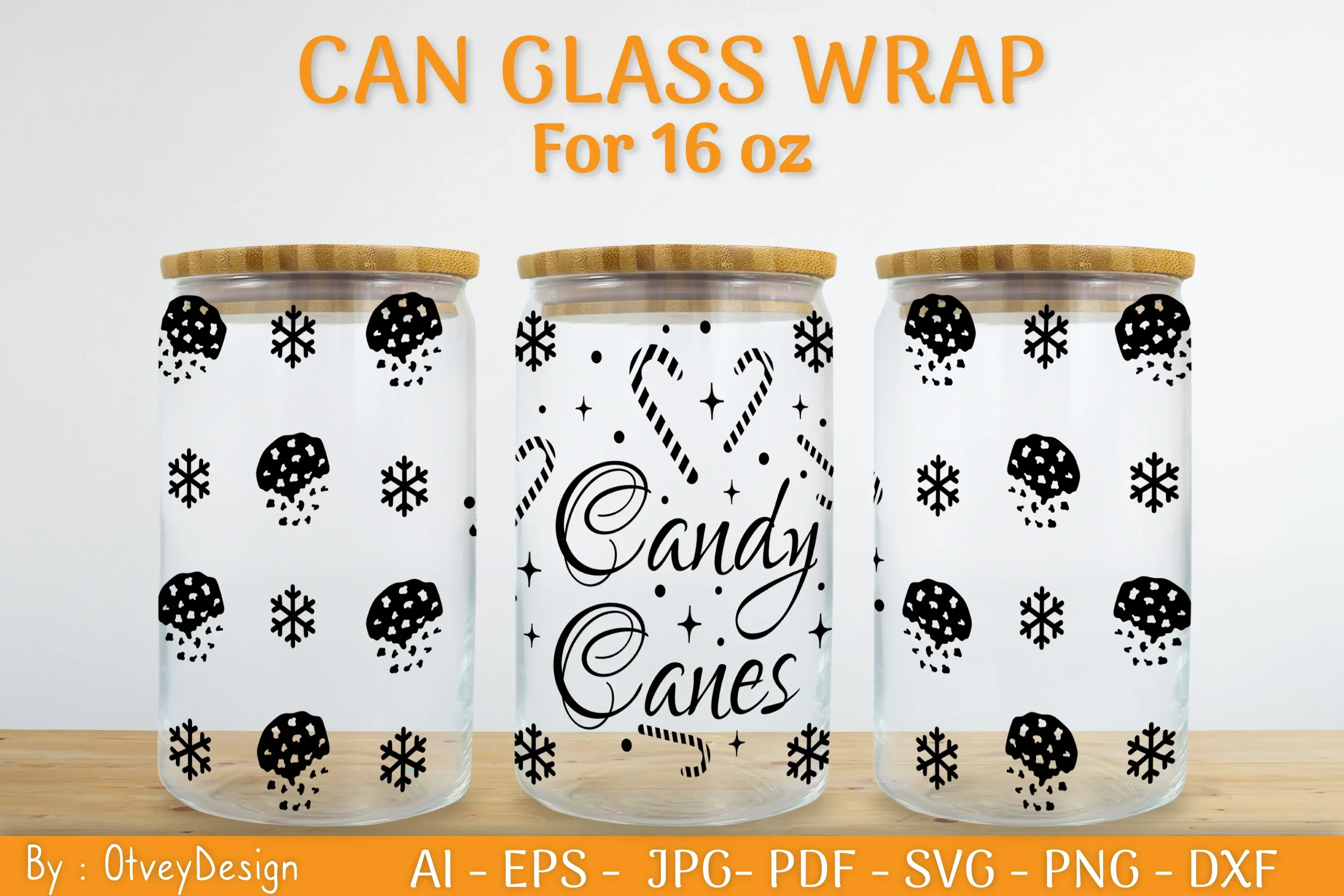 Christmas Can Glass 16 OZ SVG Bundle
