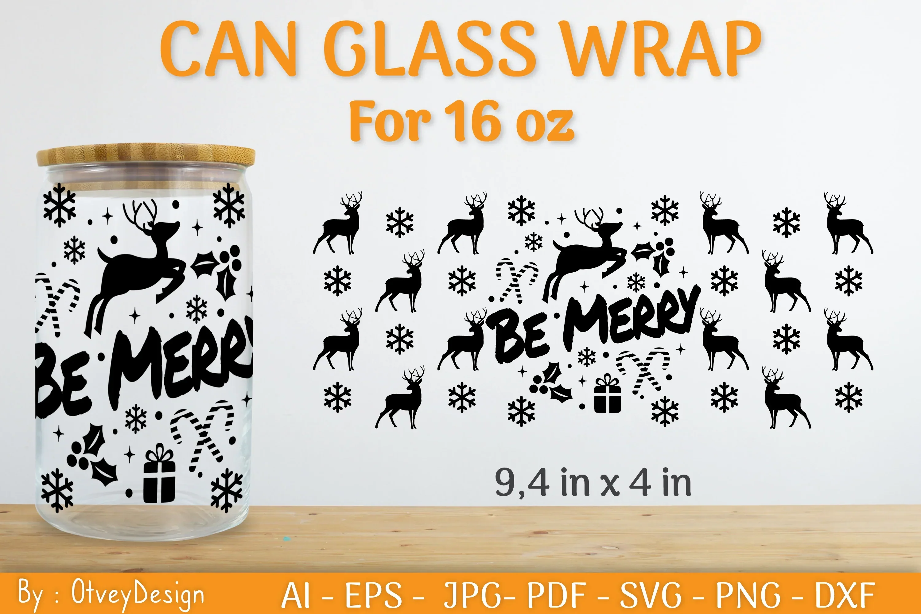 Christmas Can Glass 16 OZ SVG Bundle