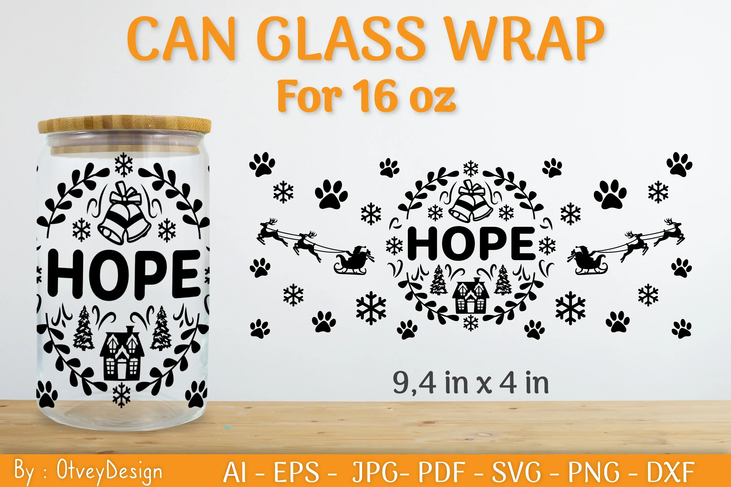 Christmas Can Glass 16 OZ SVG Bundle