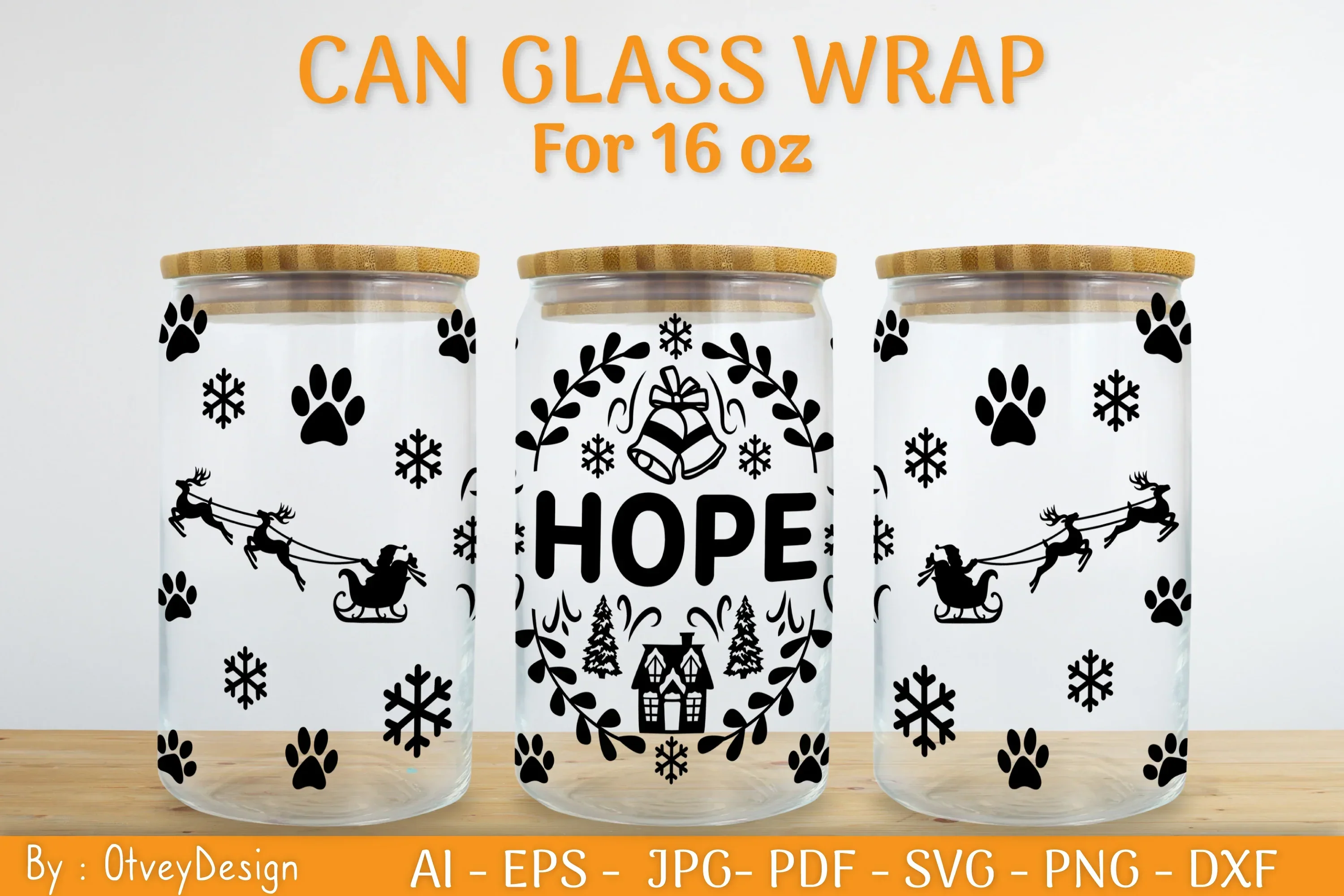 Christmas Can Glass 16 OZ SVG Bundle - Image 2