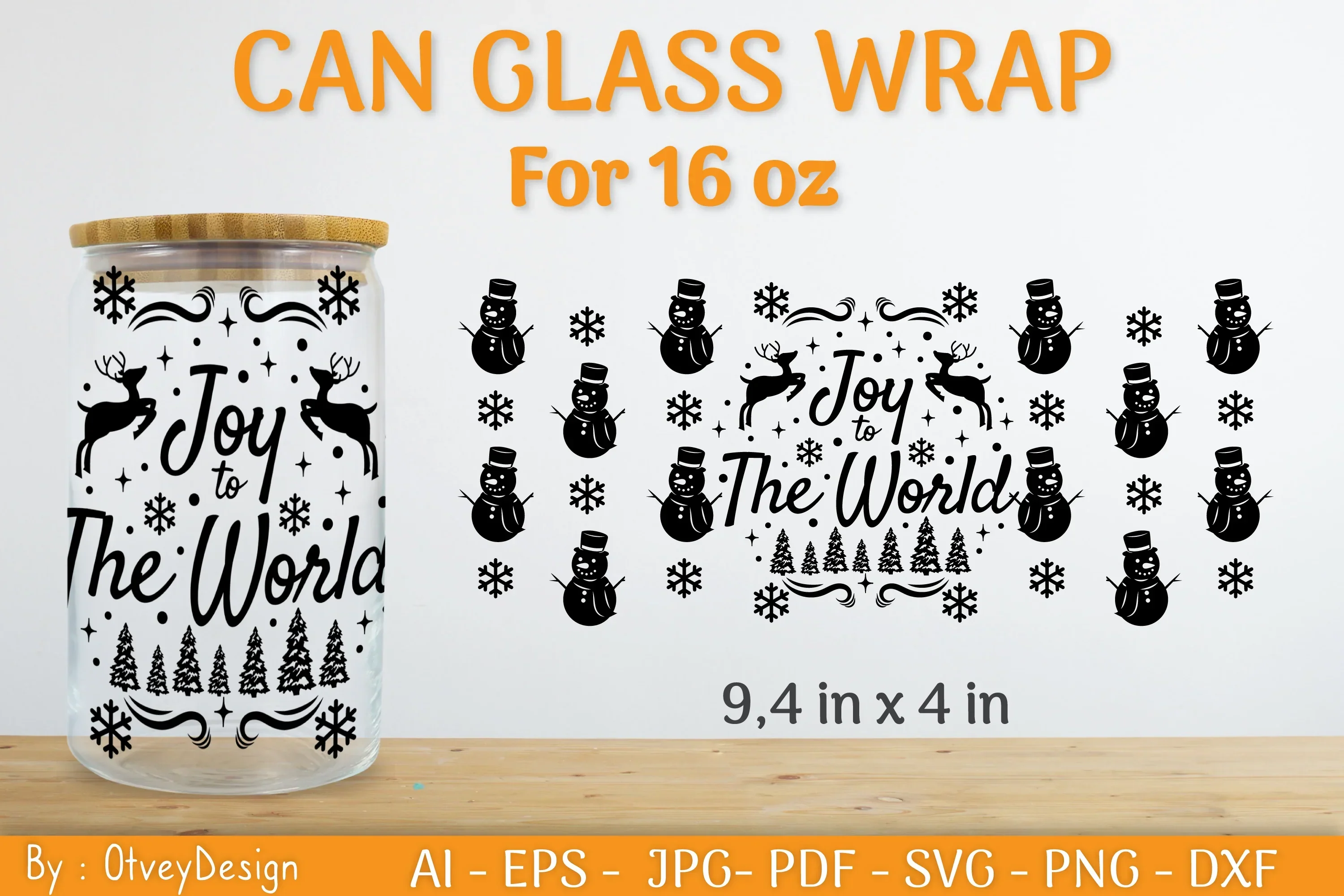 Christmas Can Glass 16 OZ SVG Bundle