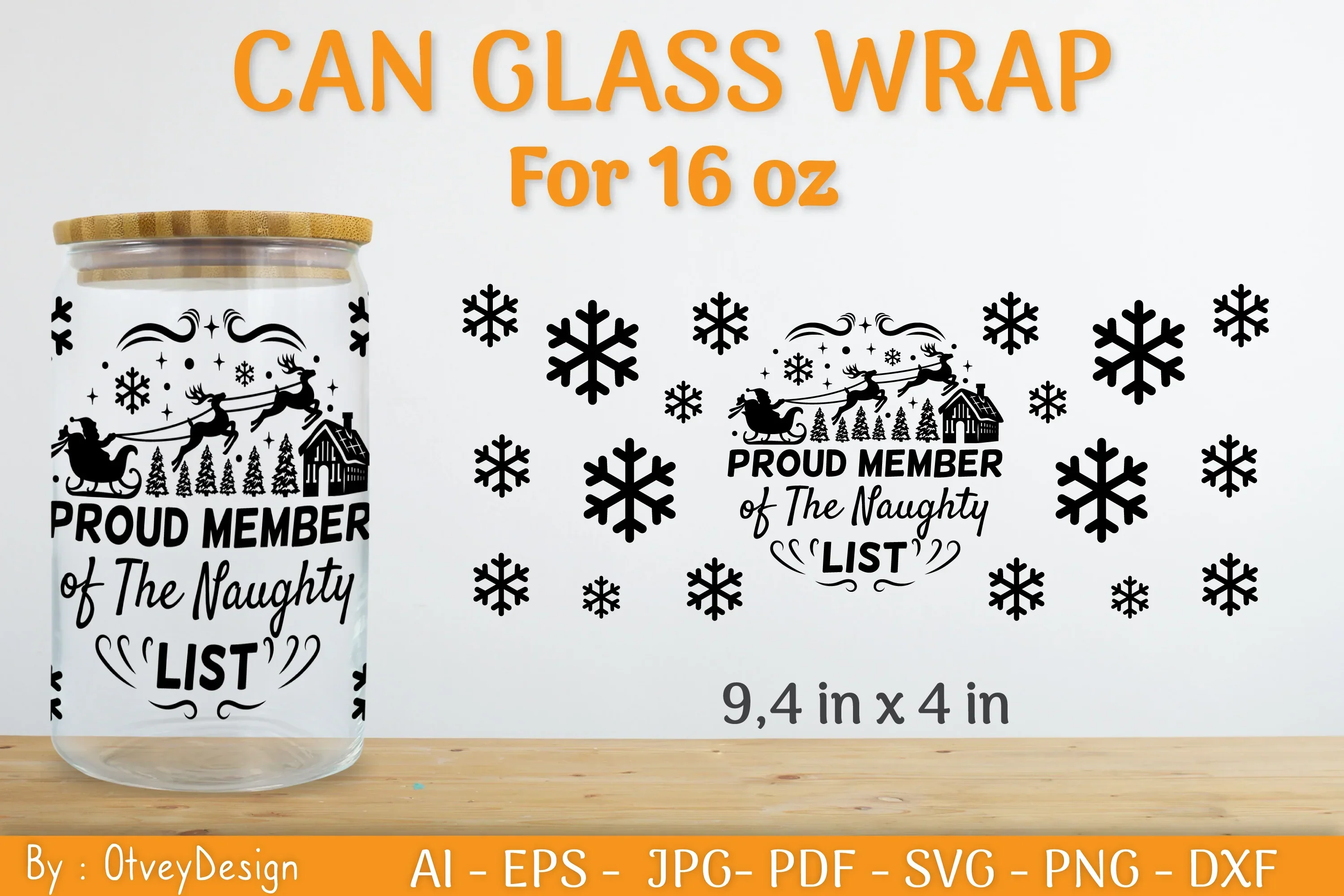 Christmas Can Glass 16 OZ SVG Bundle