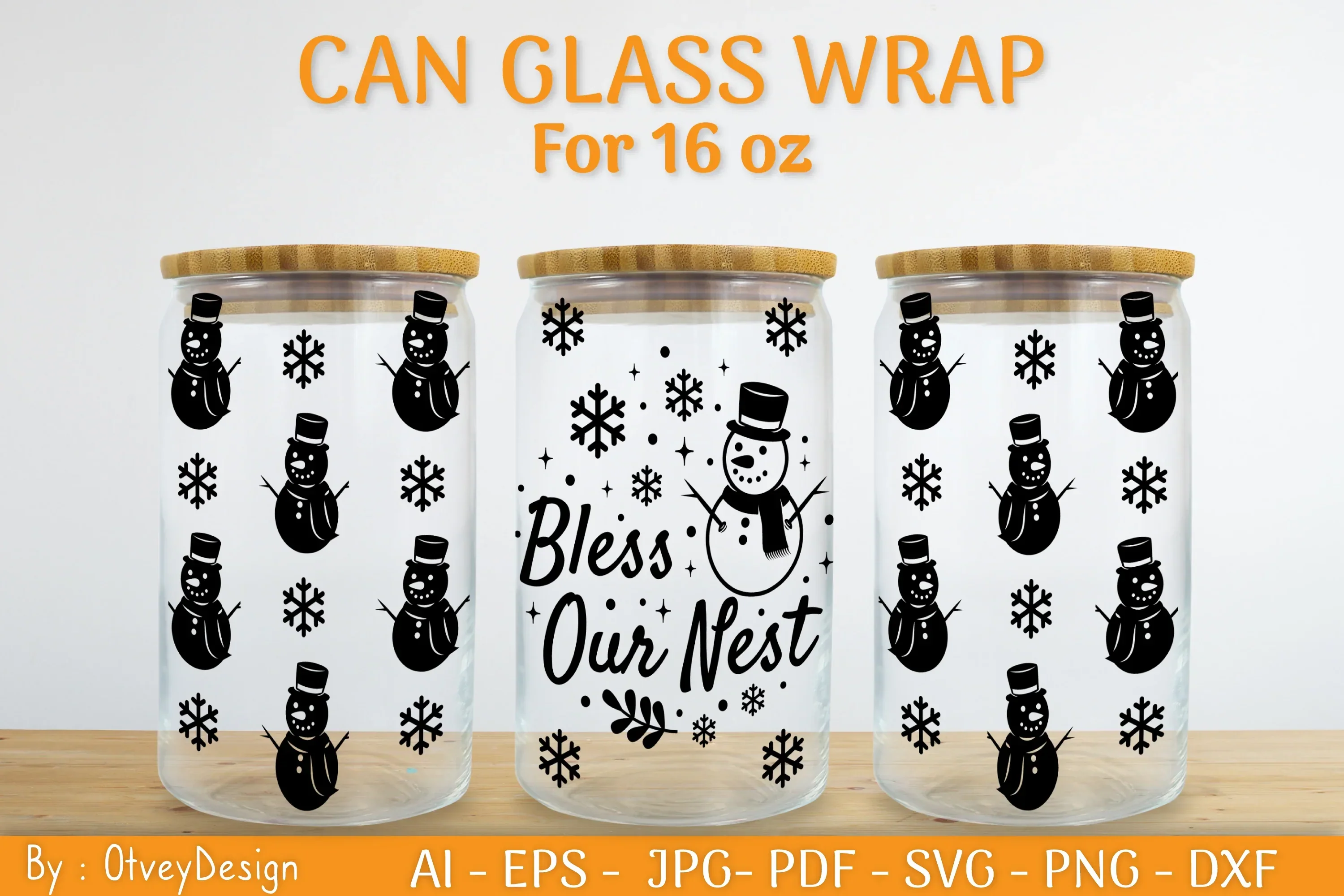Christmas Can Glass 16 OZ SVG Bundle