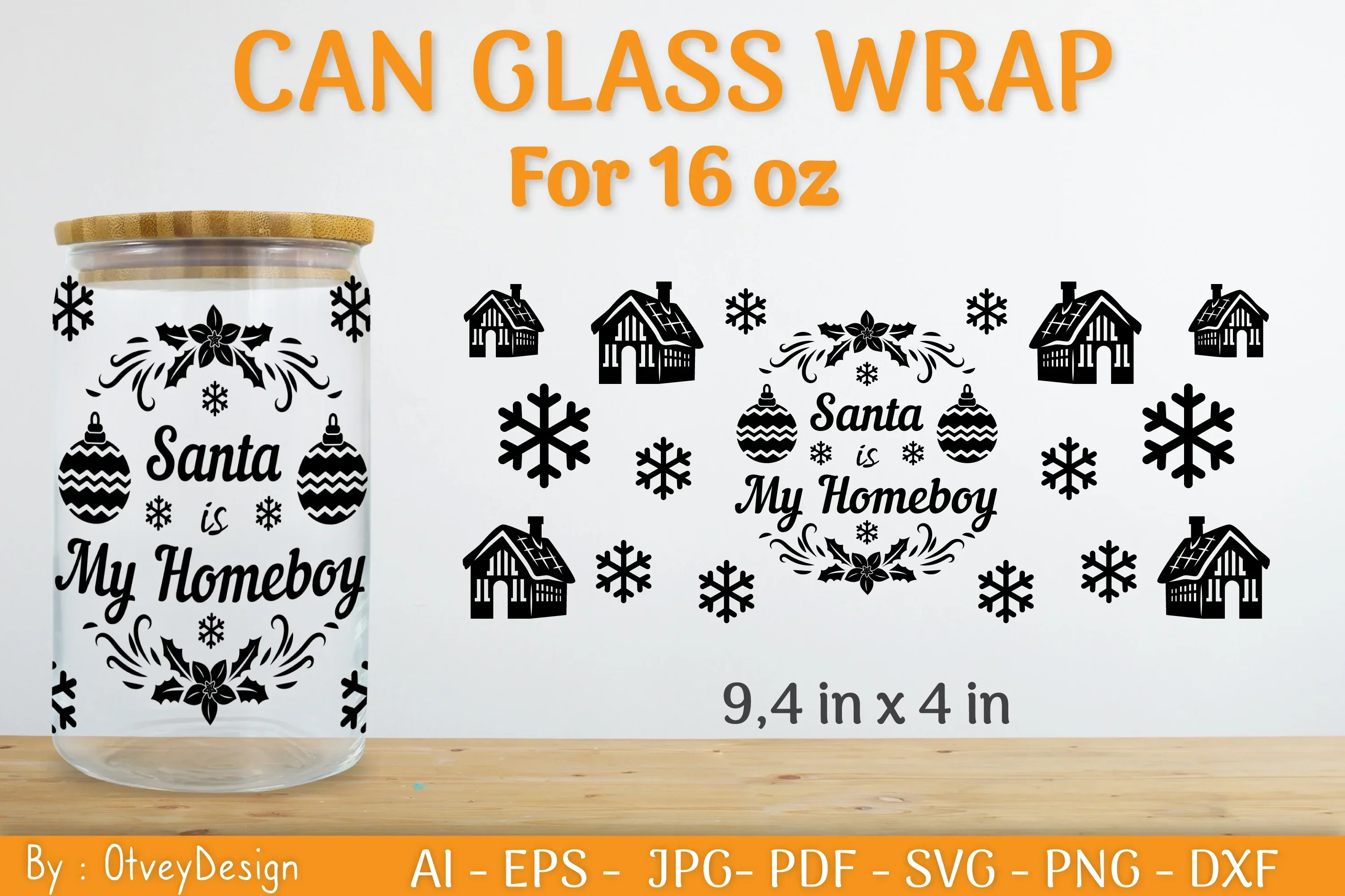 Christmas Can Glass 16 OZ SVG Bundle - Image 2
