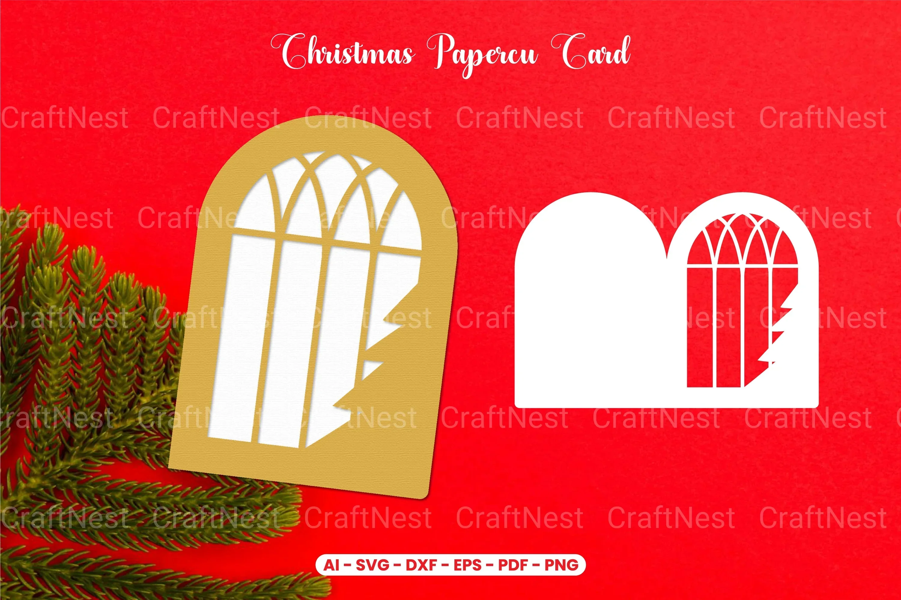 Christmas Card Paper Cut SVG Bundle