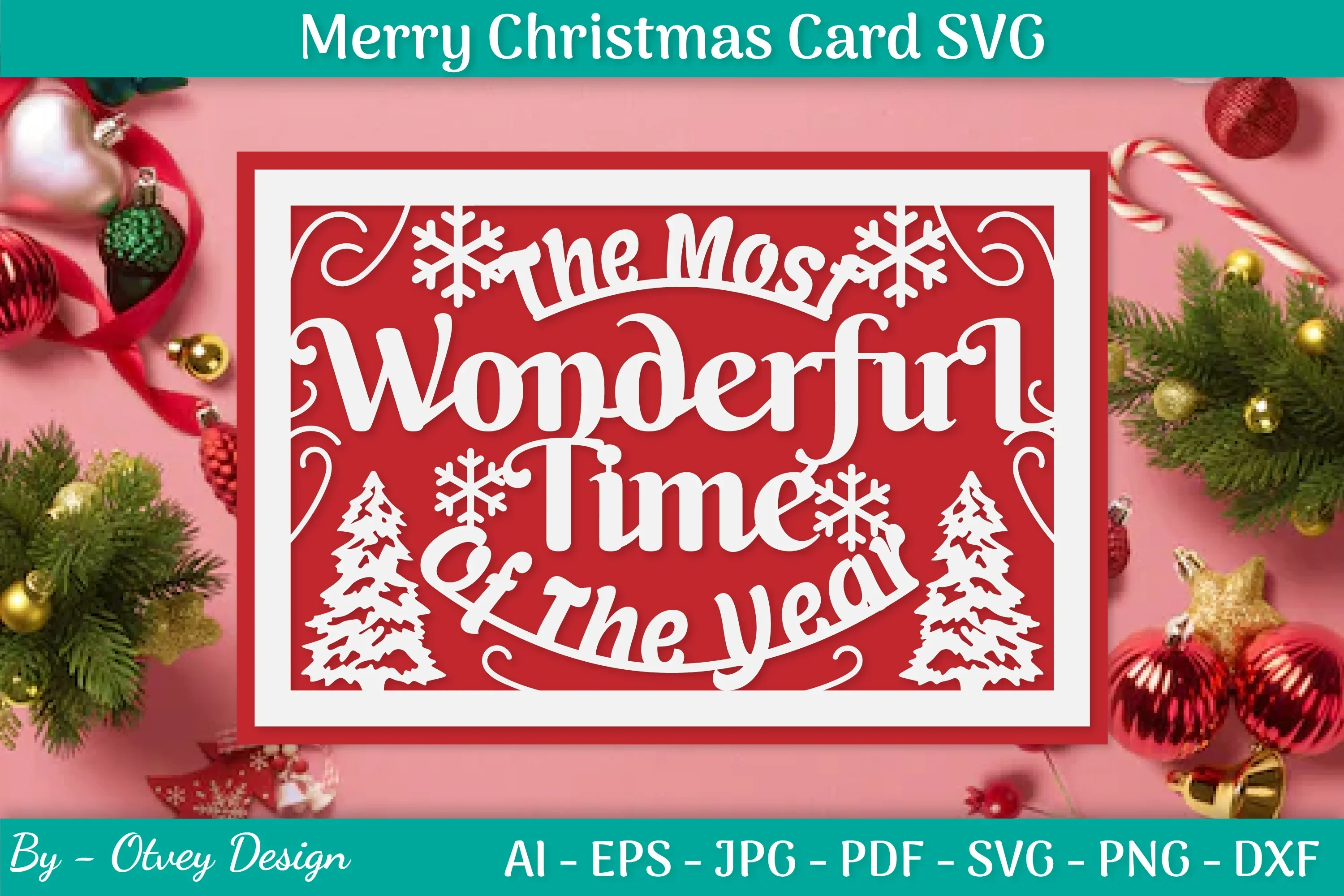 Christmas Card Papercut SVG Bundle