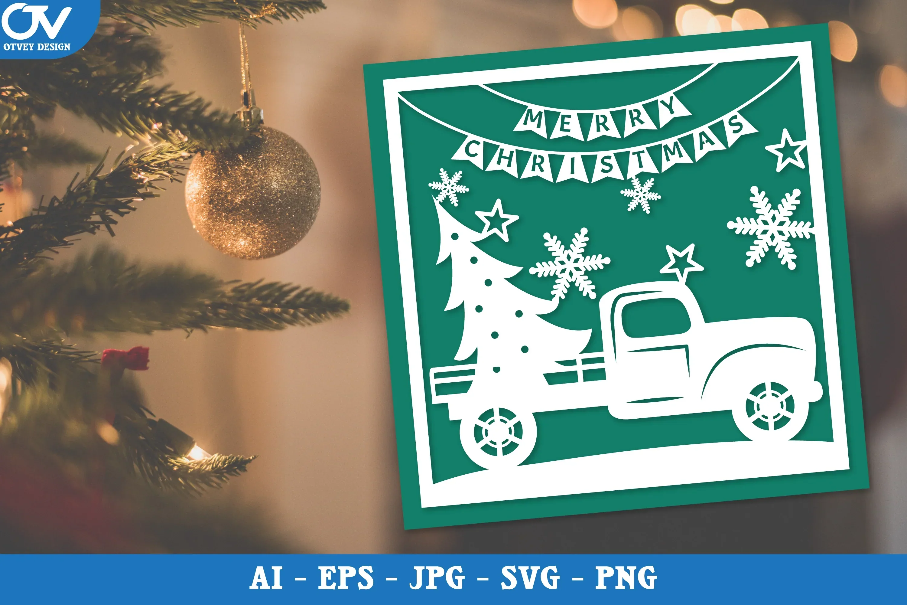 Christmas Card Papercut SVG Bundle