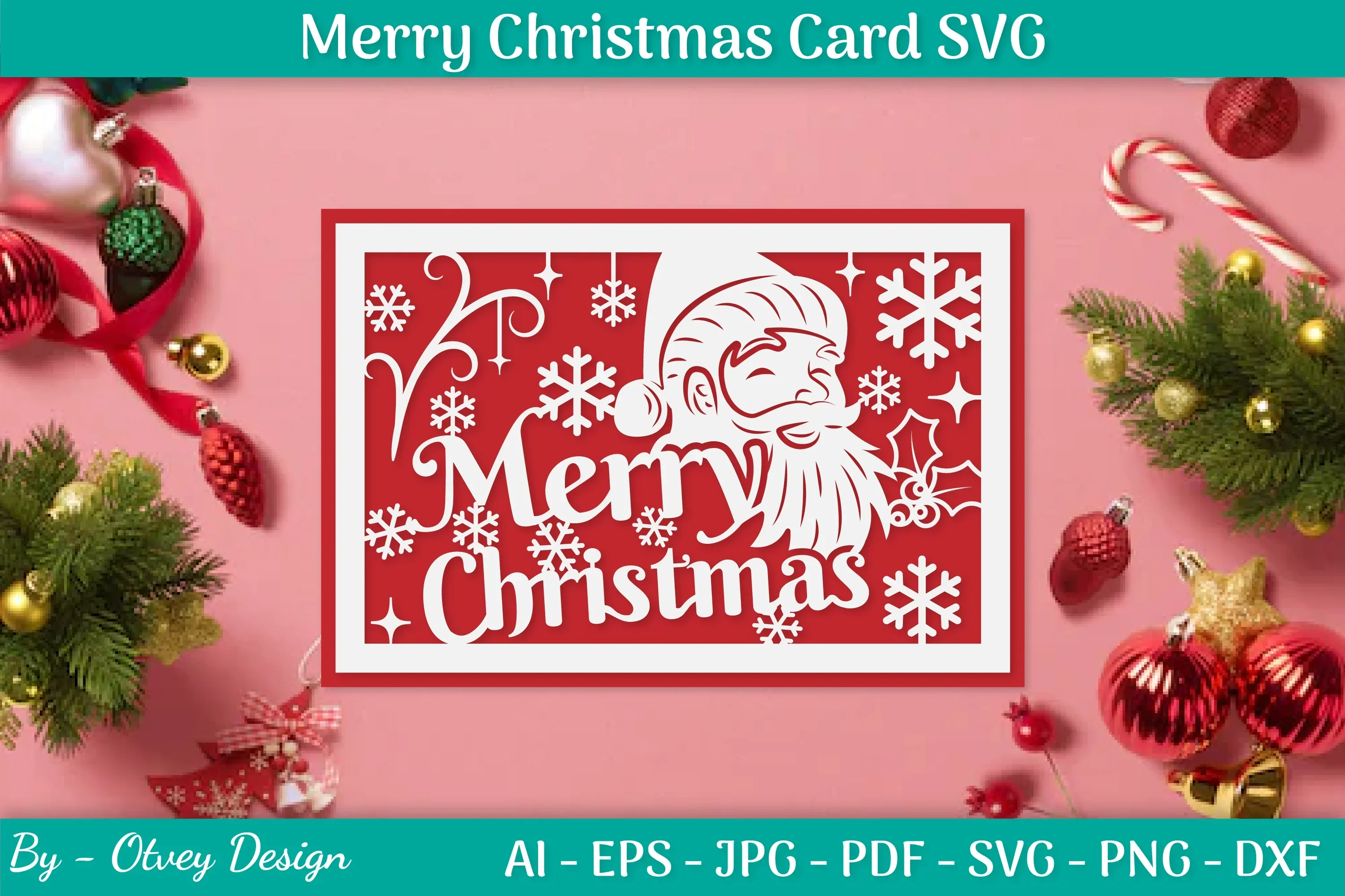 Christmas Card Papercut SVG Bundle