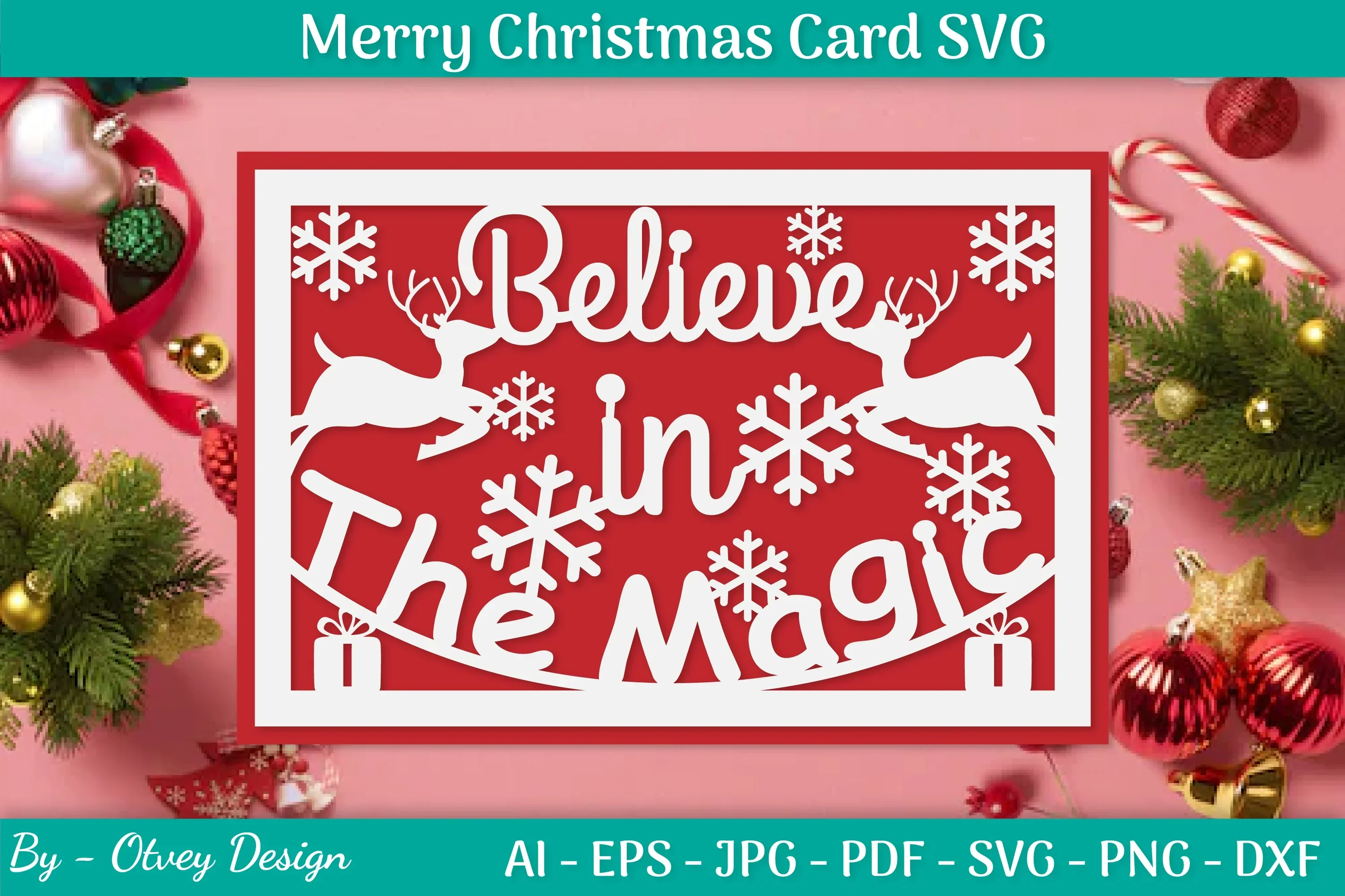 Christmas Card Papercut SVG Bundle