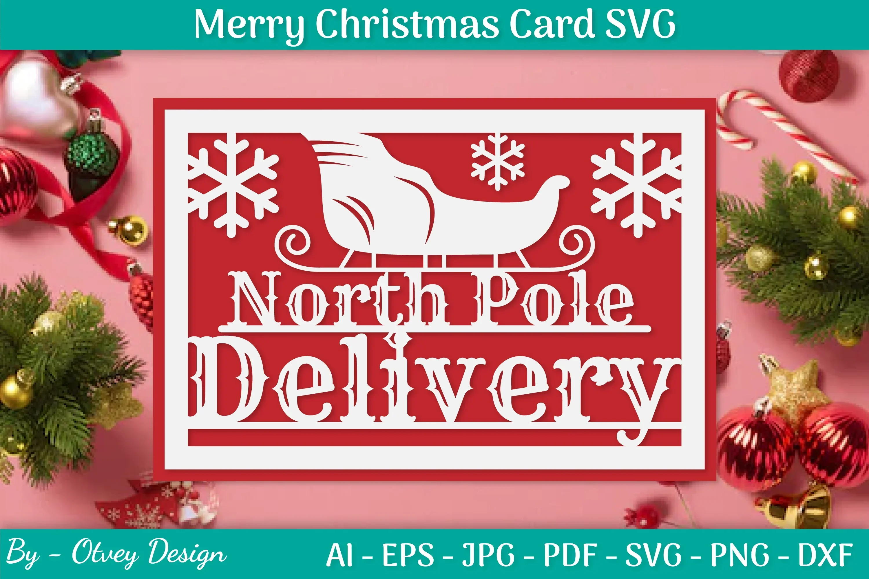 Christmas Card Papercut SVG Bundle