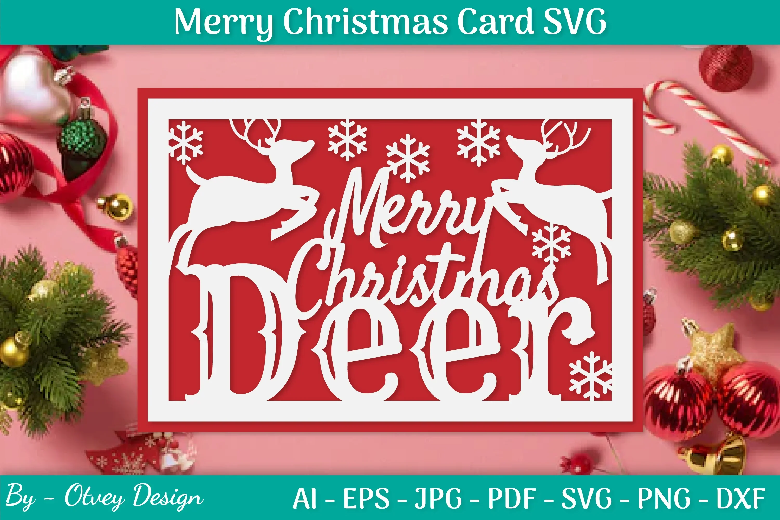 Christmas Card Papercut SVG Bundle