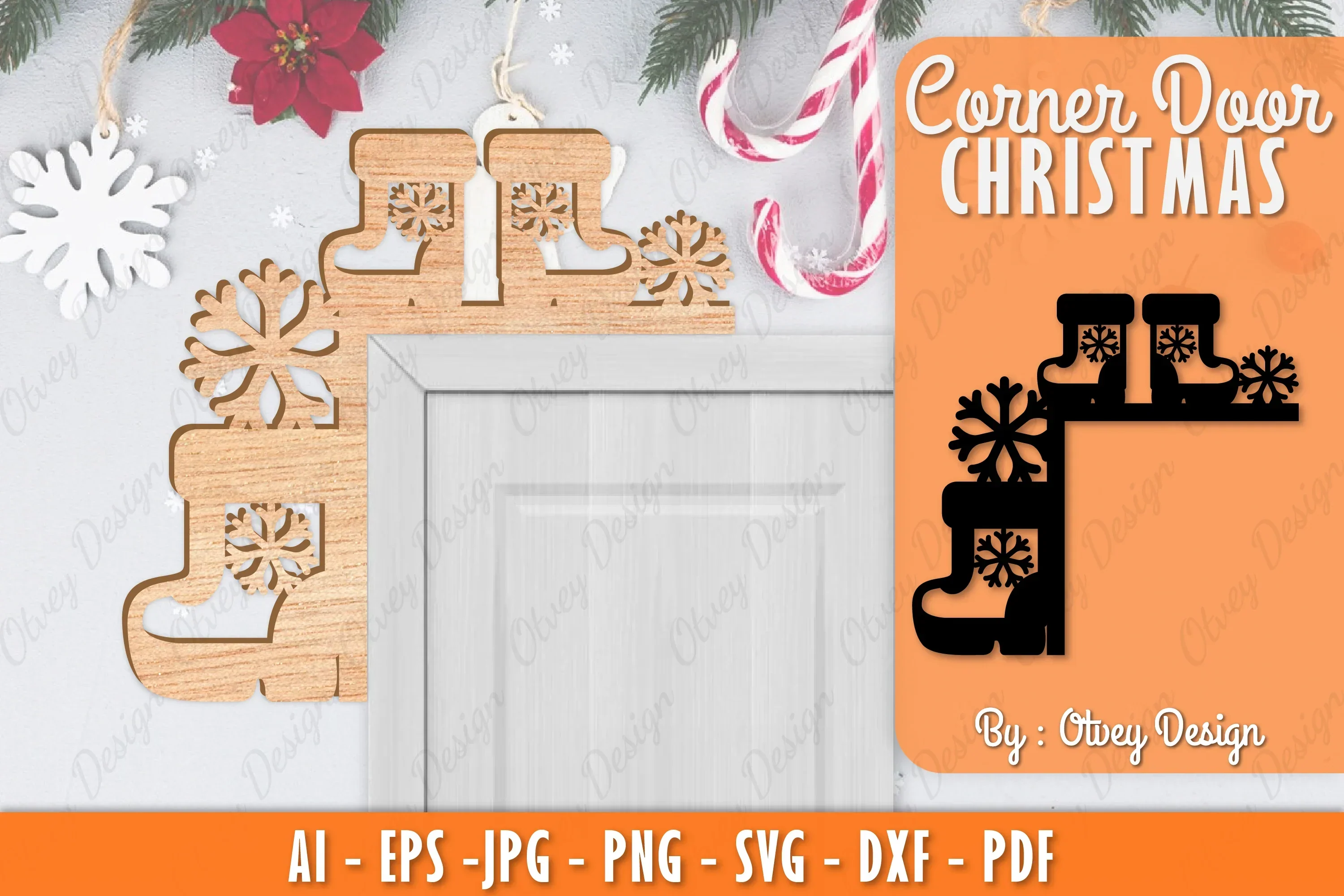 Christmas Corner Door SVG Bundle