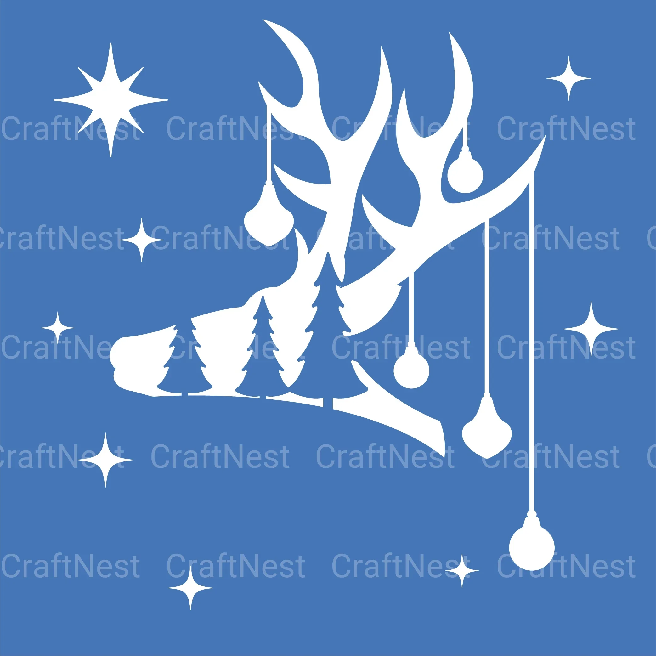 Christmas Deer 3D Layered Papercut Clipart Bundle - Image 3