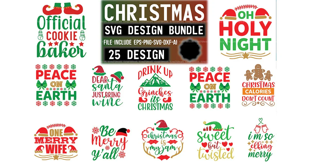 Christmas Design SVG Bundle - Image 11