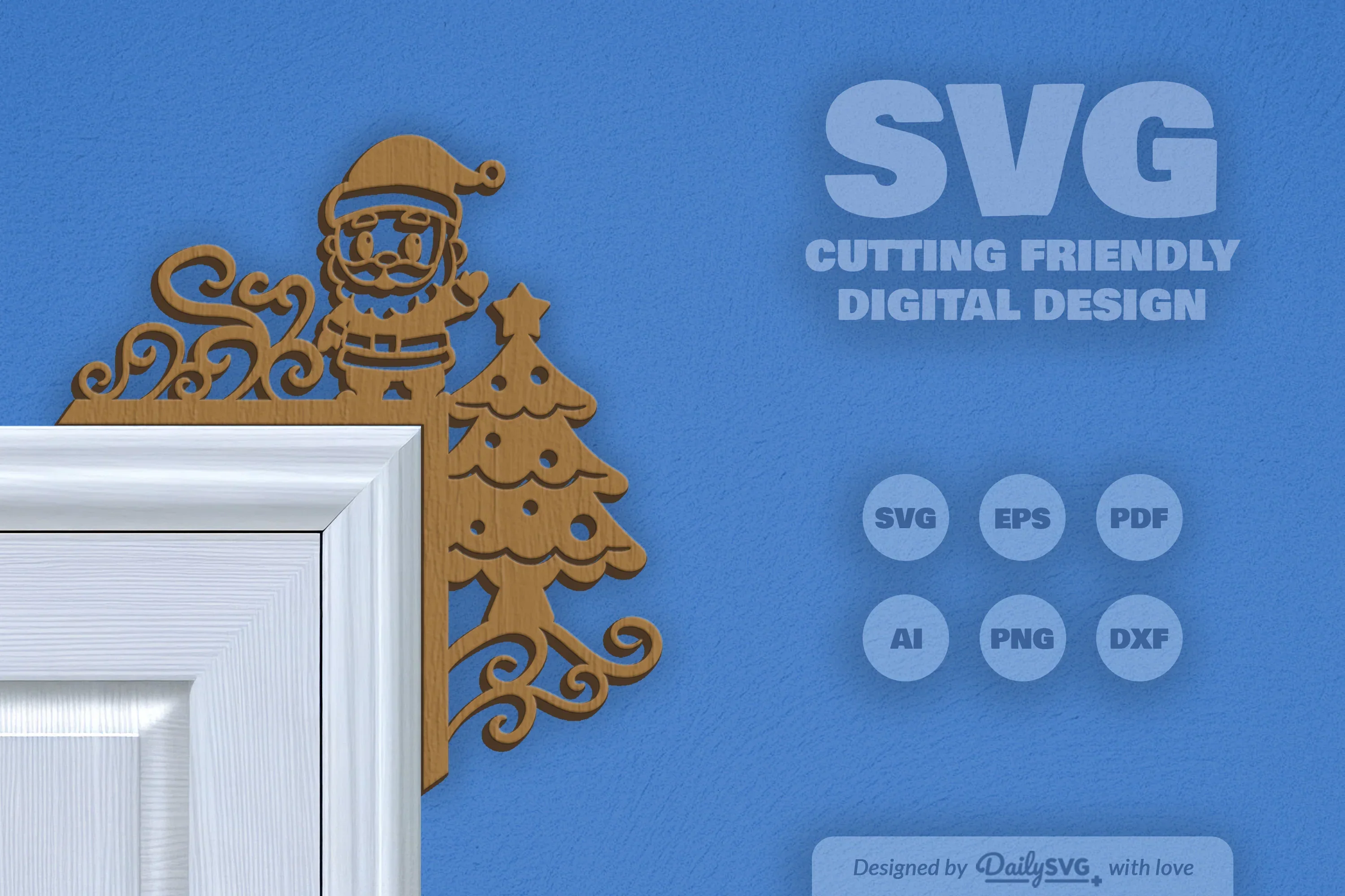 Christmas Door Corner Clipart - Daily SVG Bundles - Image 3
