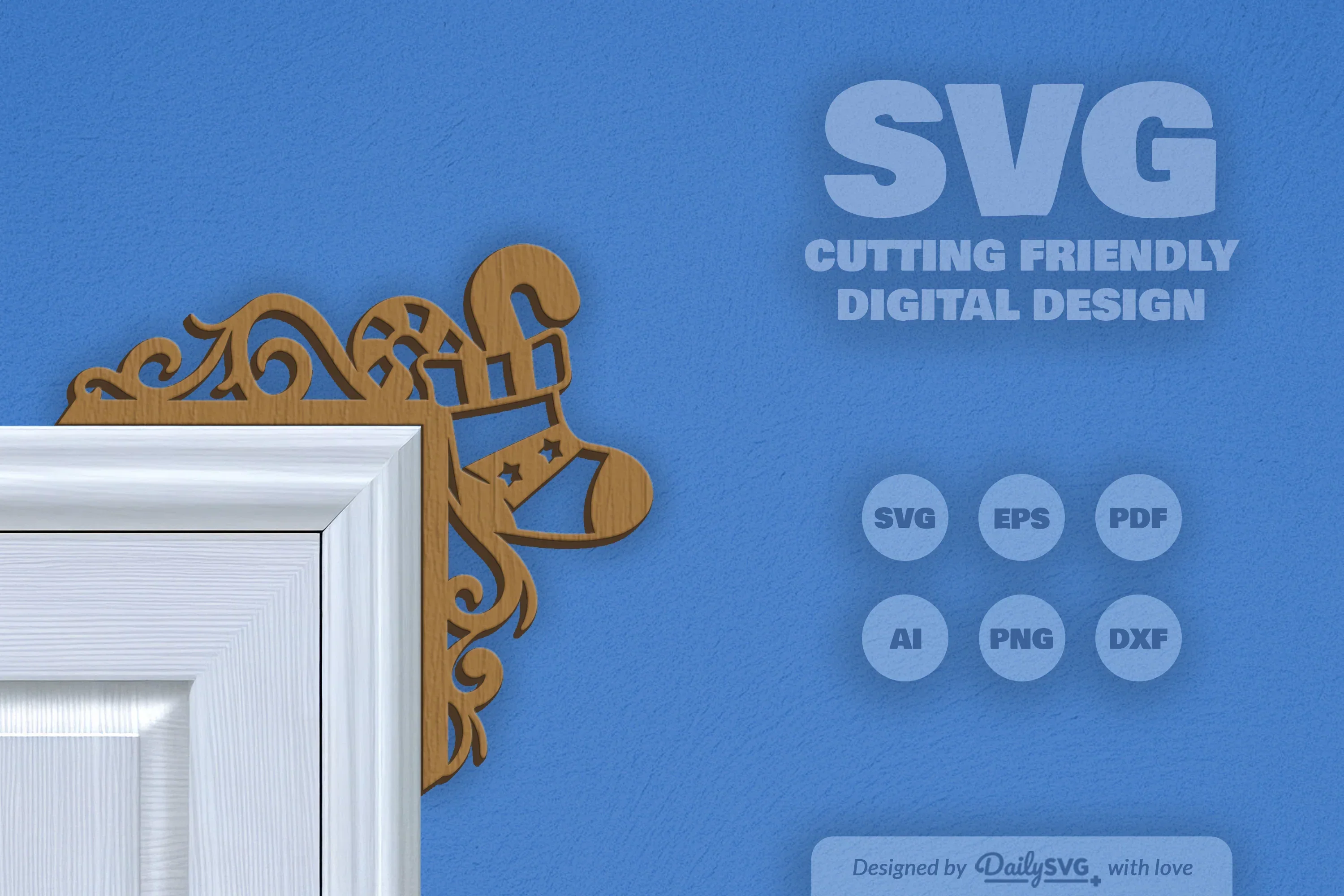 Christmas Door Corner Clipart - Daily SVG Bundles - Image 8