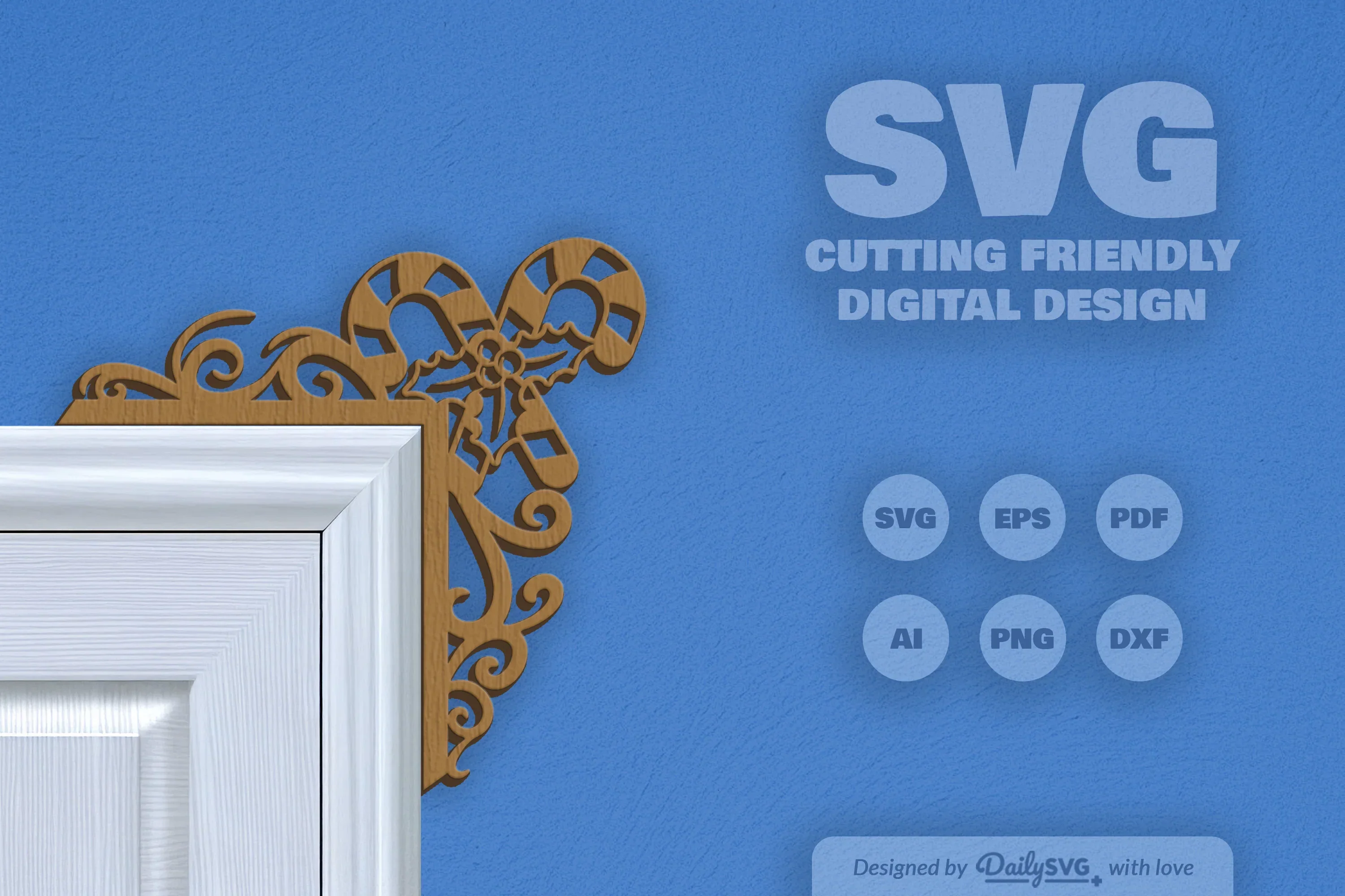 Christmas Door Corner Clipart - Daily SVG Bundles - Image 9