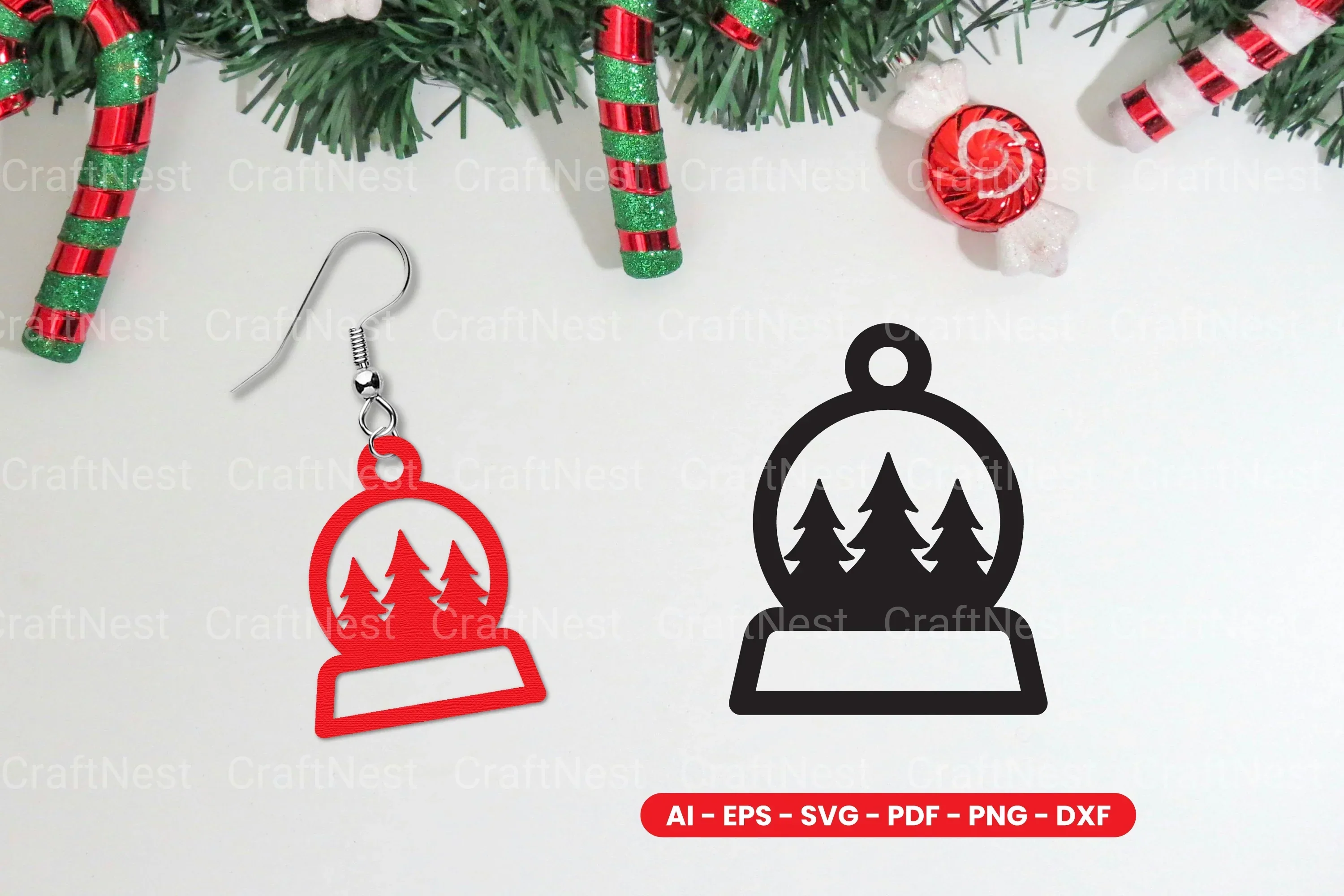 Christmas Earring Lasercut SVG Bundle