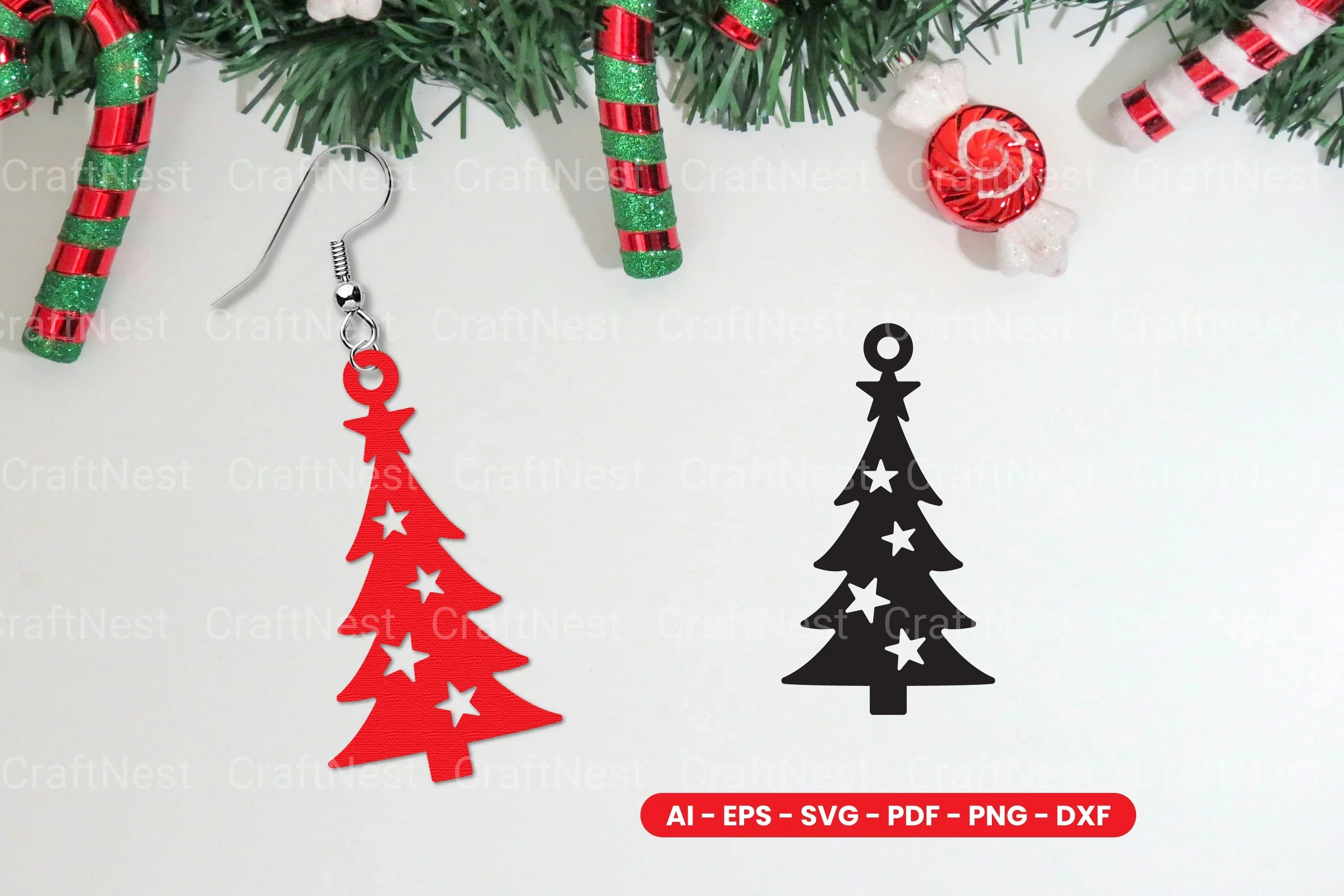 Christmas Earring Lasercut SVG Bundle