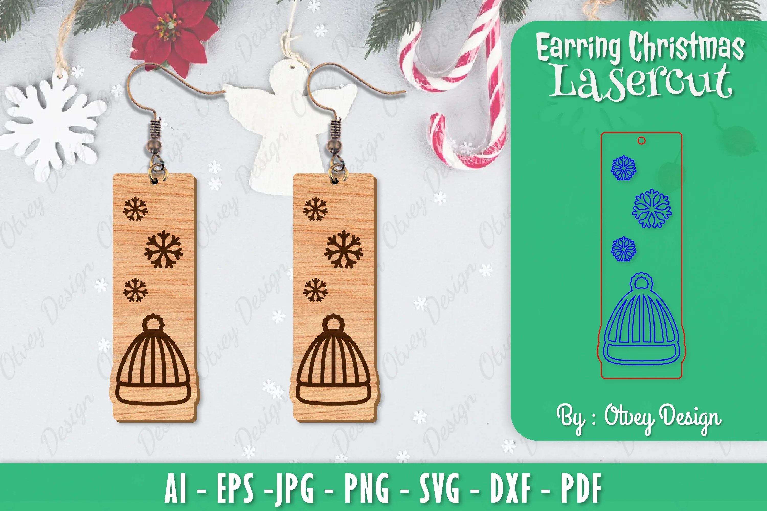 Christmas Earrings SVG Bundle