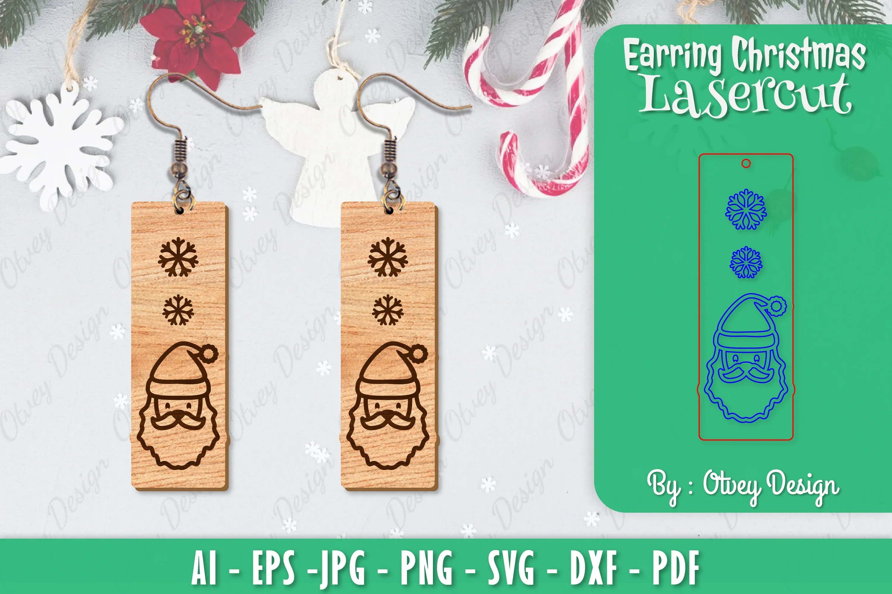 Christmas Earrings SVG Bundle