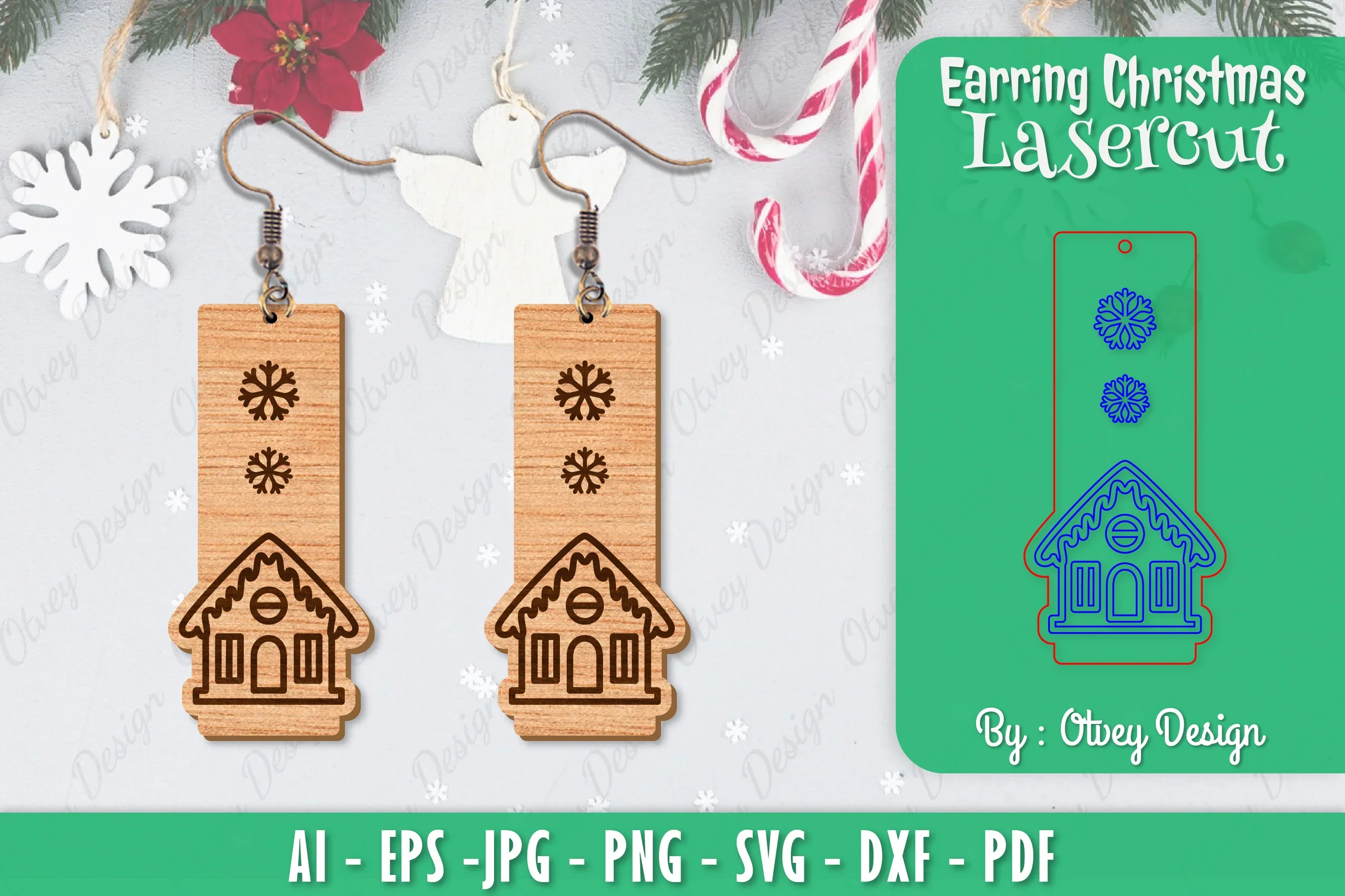 Christmas Earrings SVG Bundle