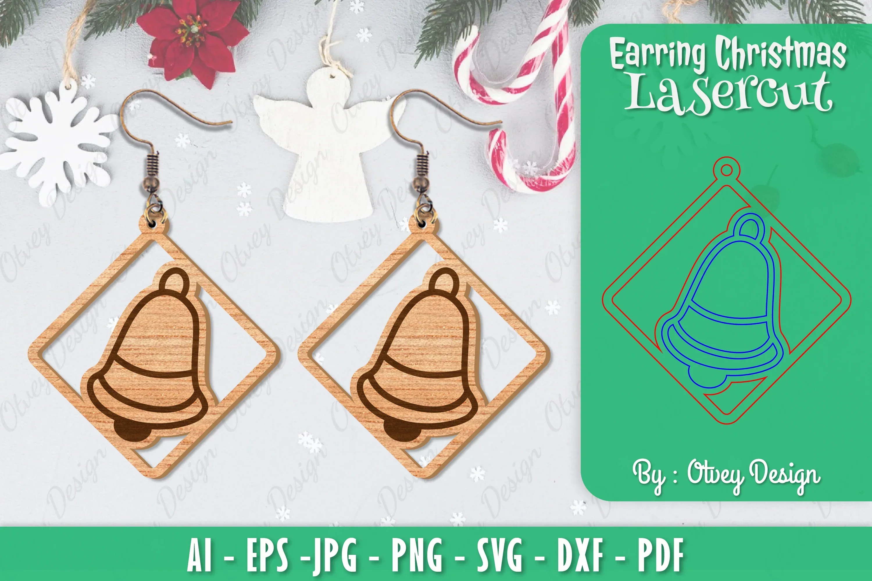 Christmas Earrings SVG Bundle