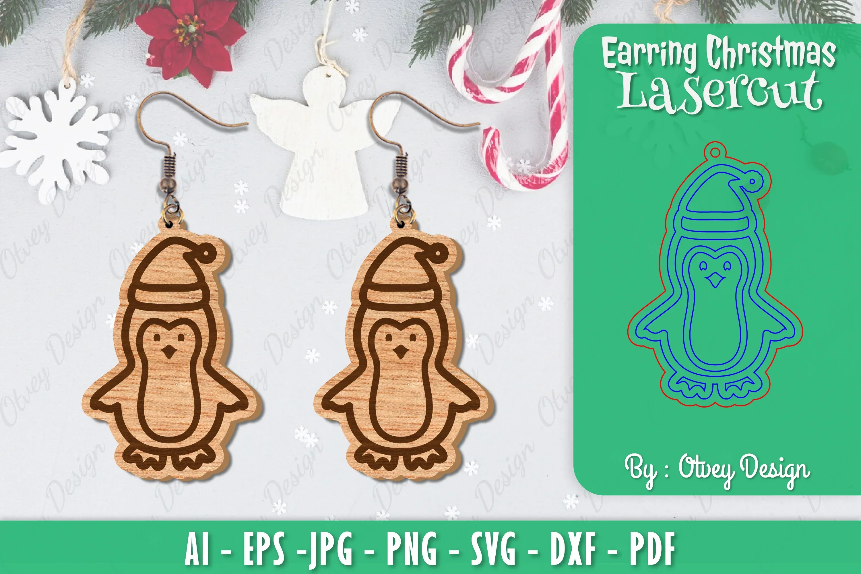 Christmas Earrings SVG Bundle