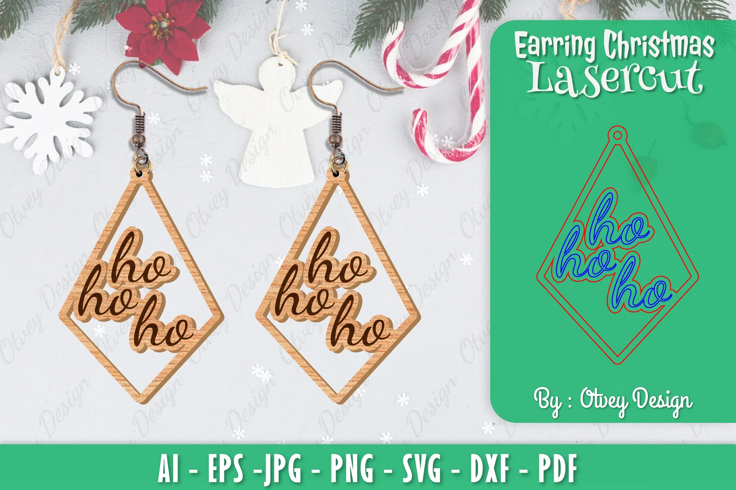 Christmas Earrings SVG Bundle
