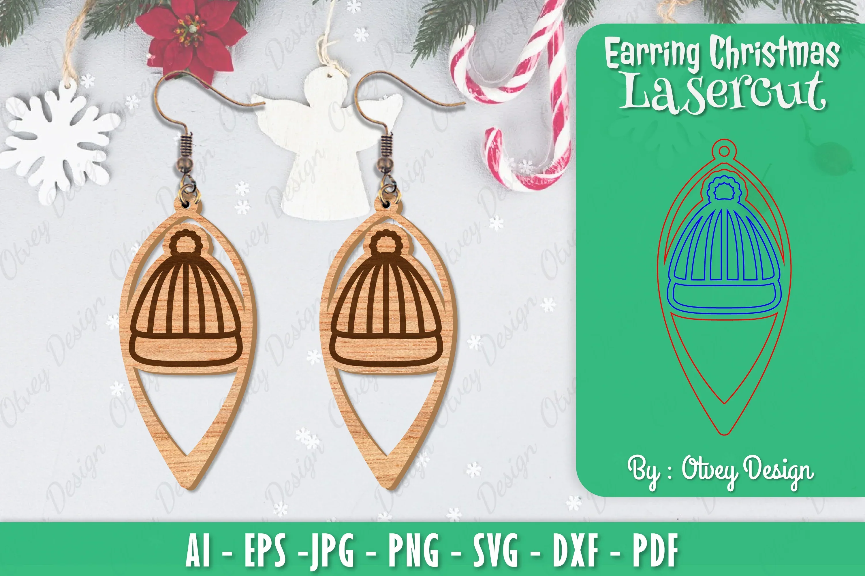 Christmas Earrings SVG Bundle