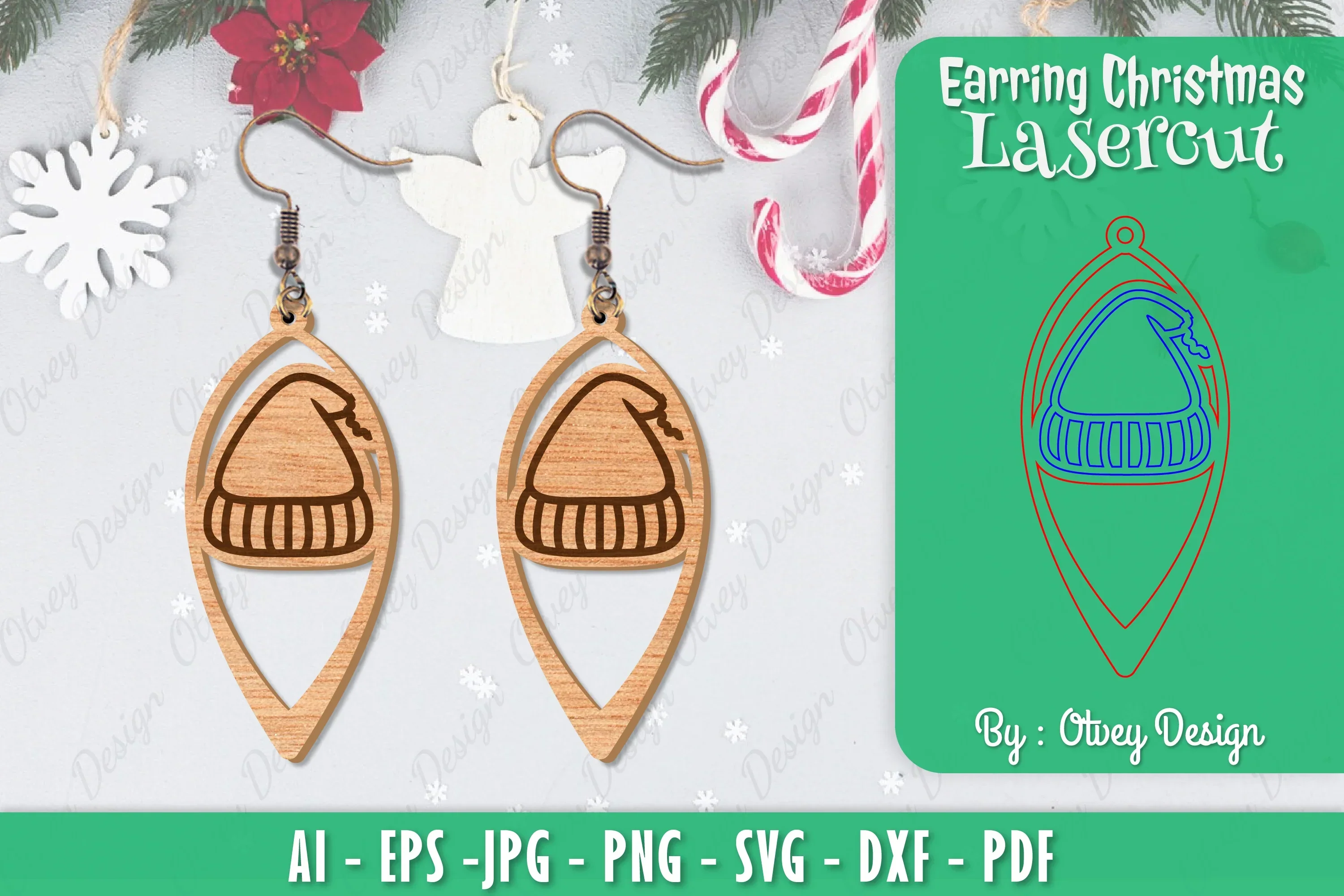 Christmas Earrings SVG Bundle
