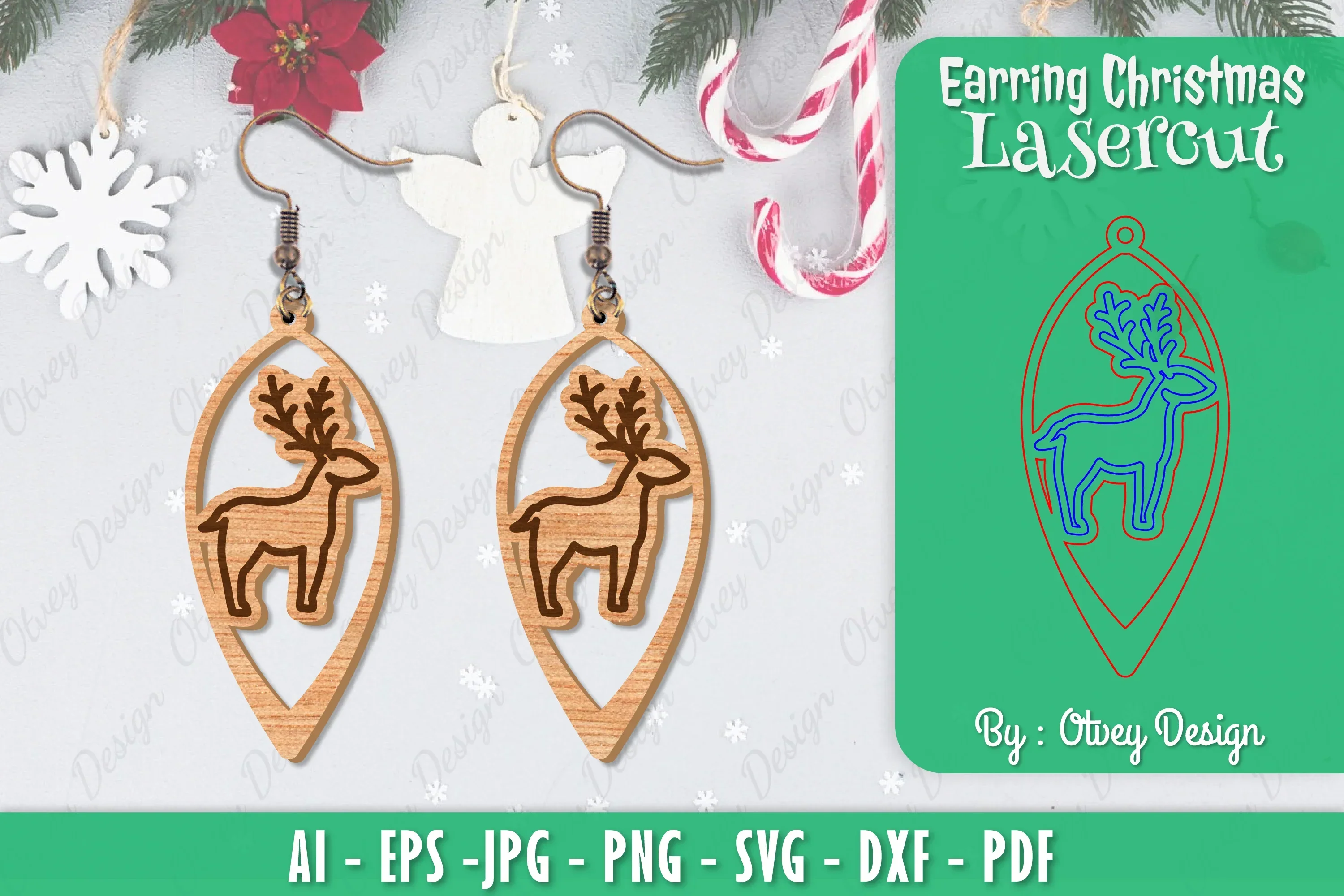 Christmas Earrings SVG Bundle