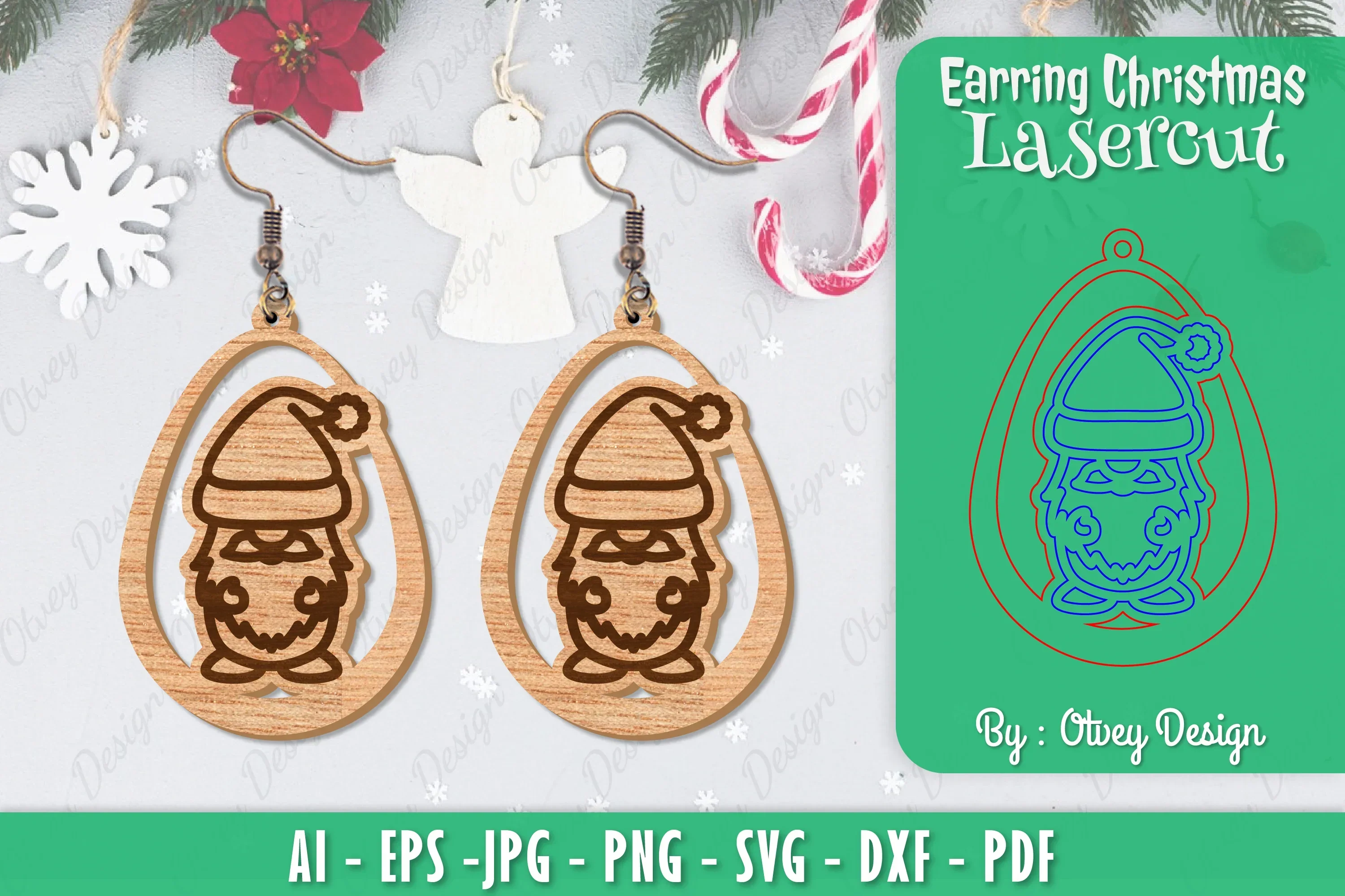 Christmas Earrings SVG Bundle