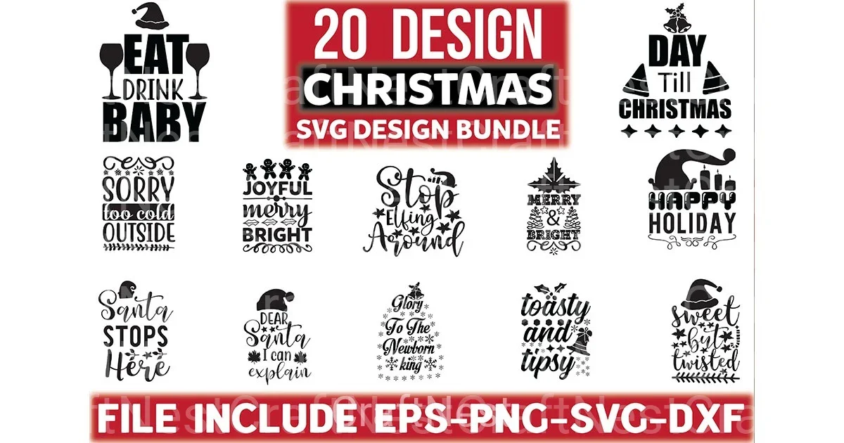 Christmas From + Craft Designs Files Bundle