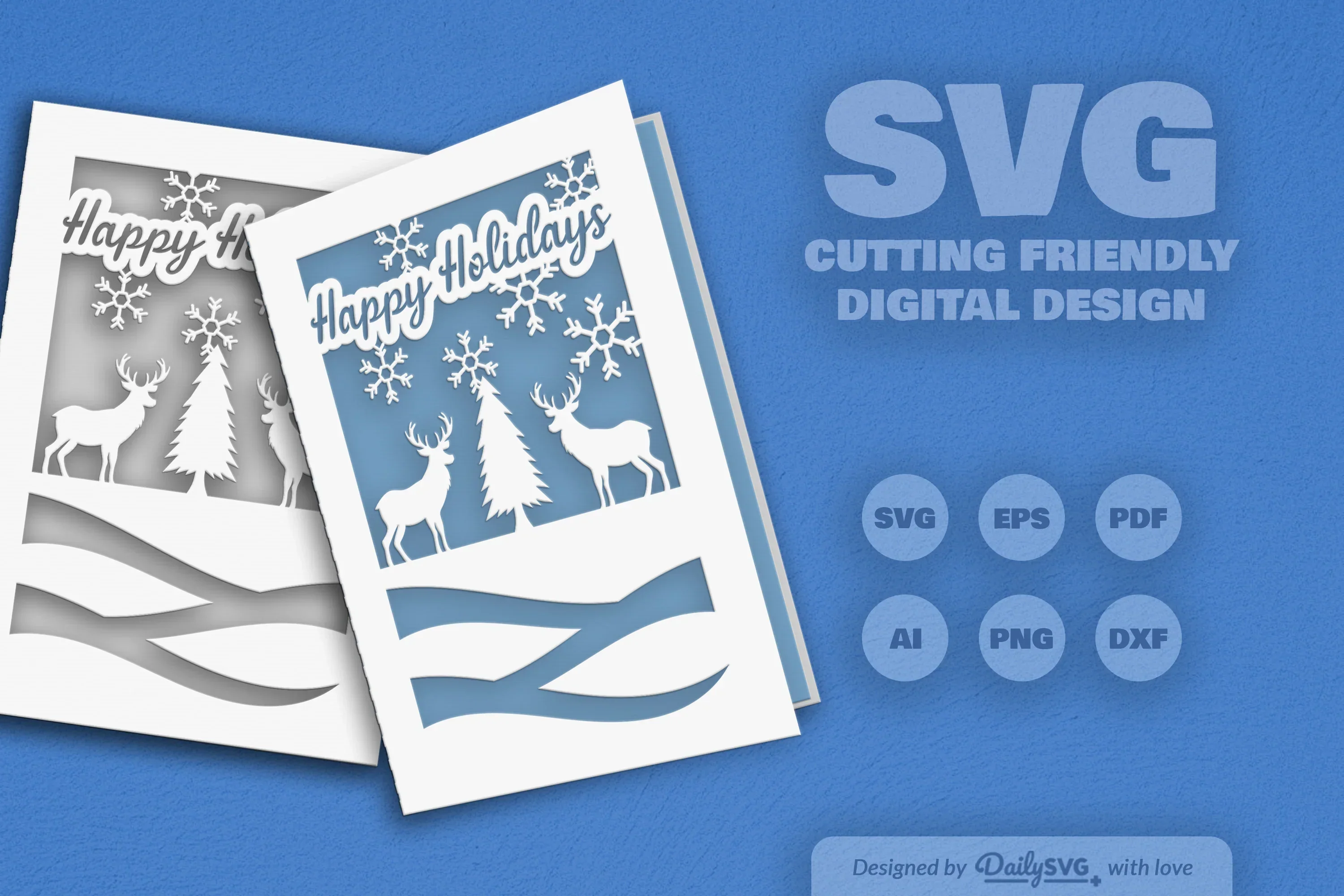 Christmas Greeting Card Clipart - Daily SVG Bundles - Image 4