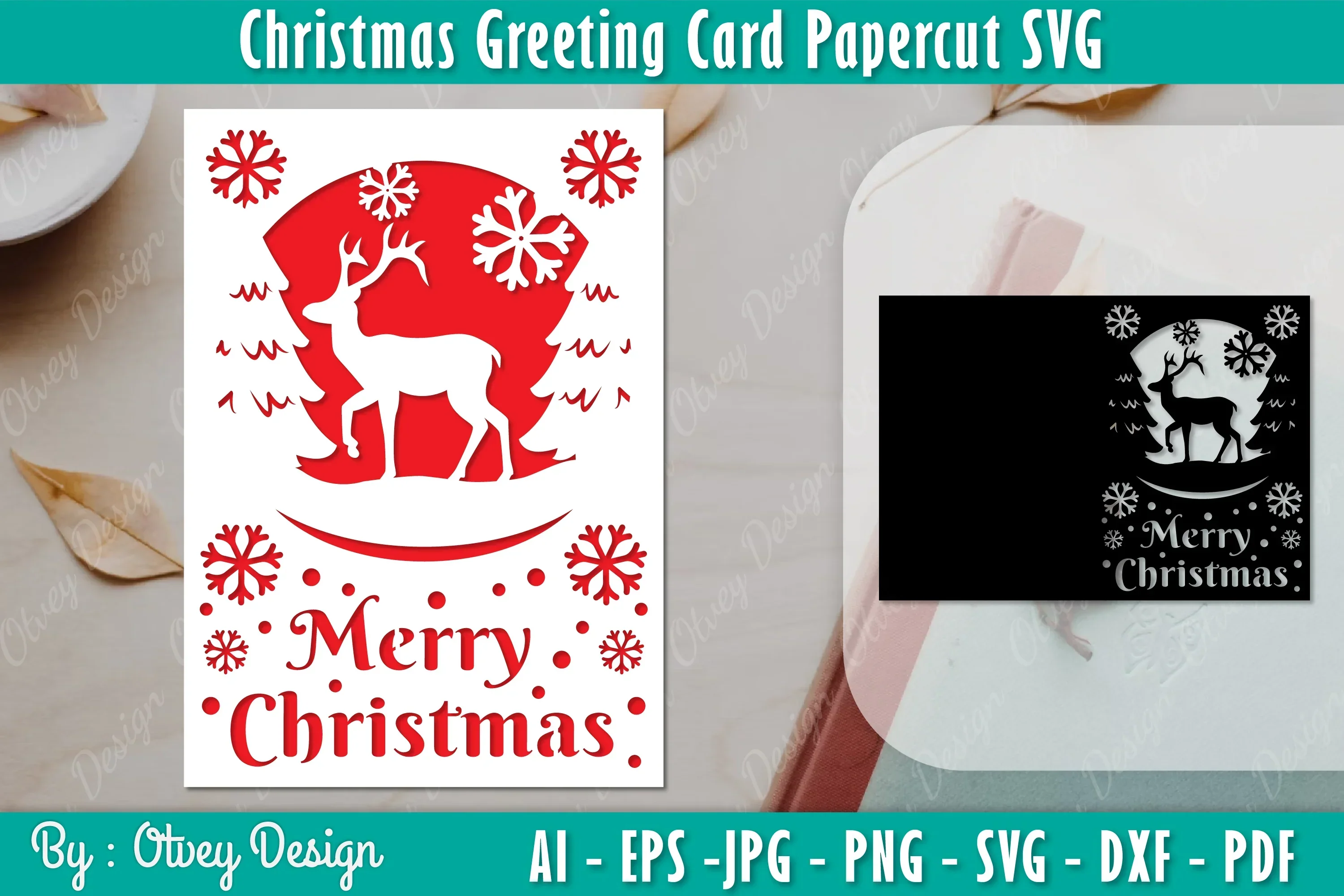 Christmas Greeting Card SVG Bundle
