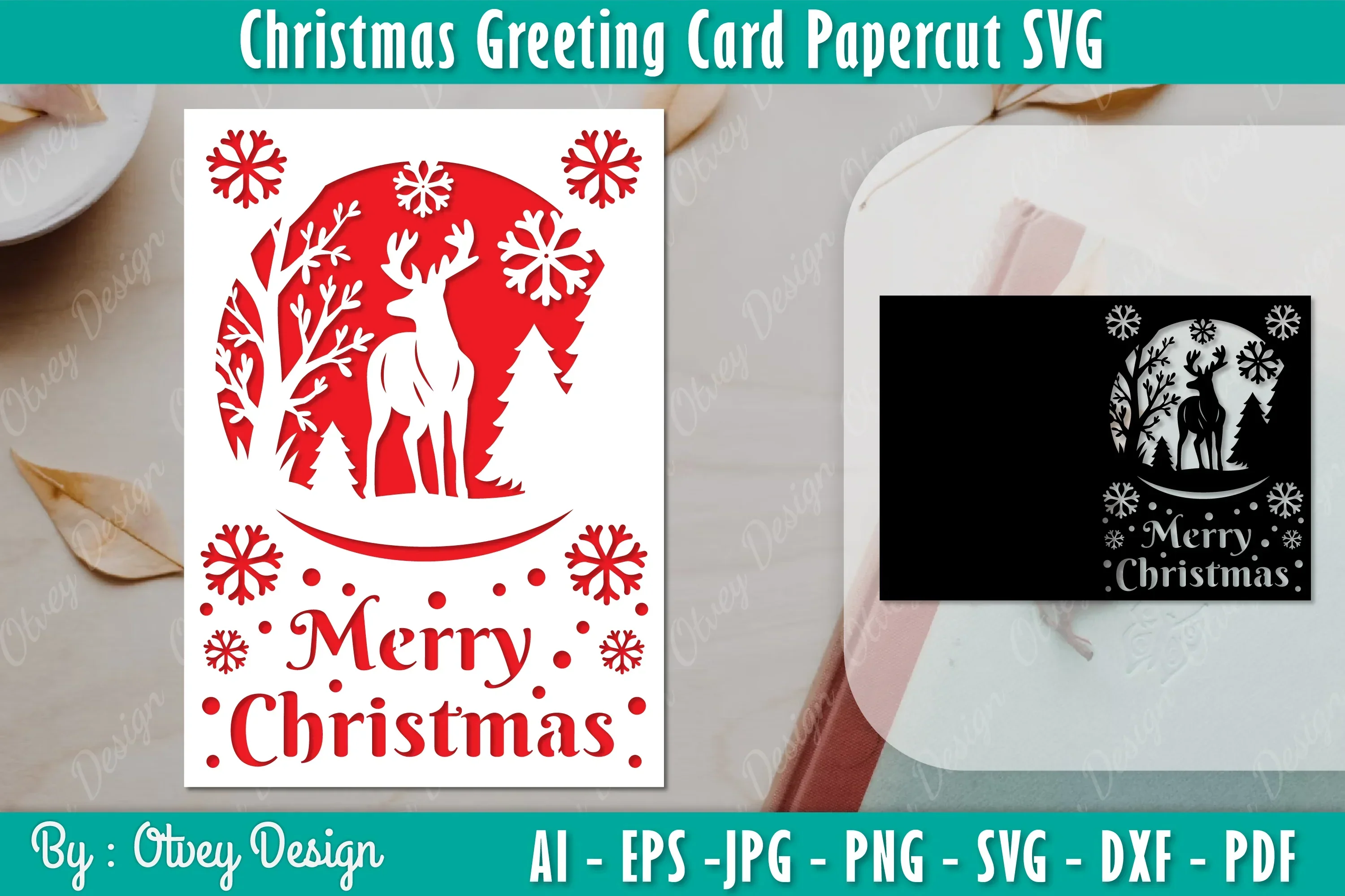 Christmas Greeting Card SVG Bundle