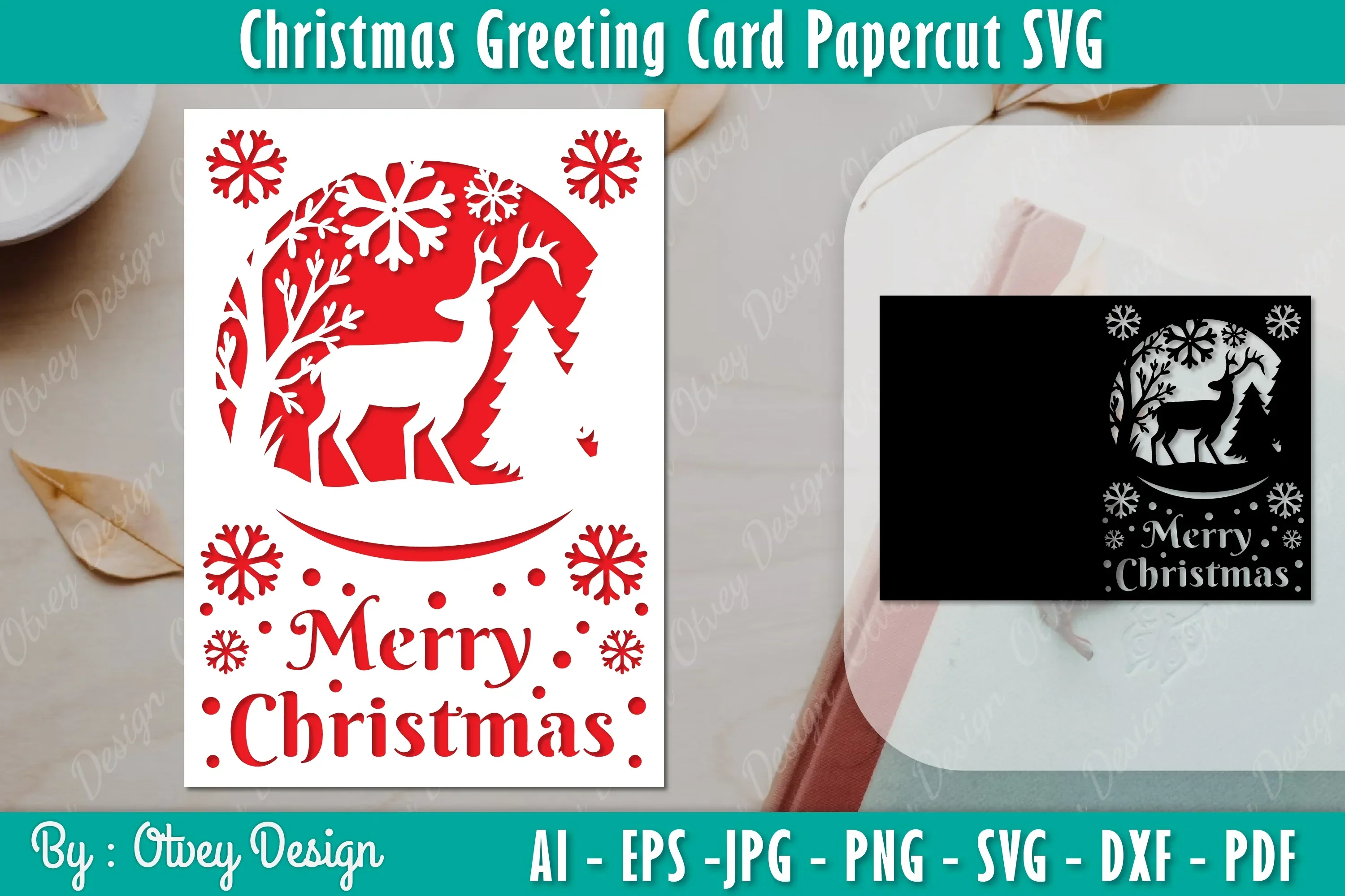 Christmas Greeting Card SVG Bundle