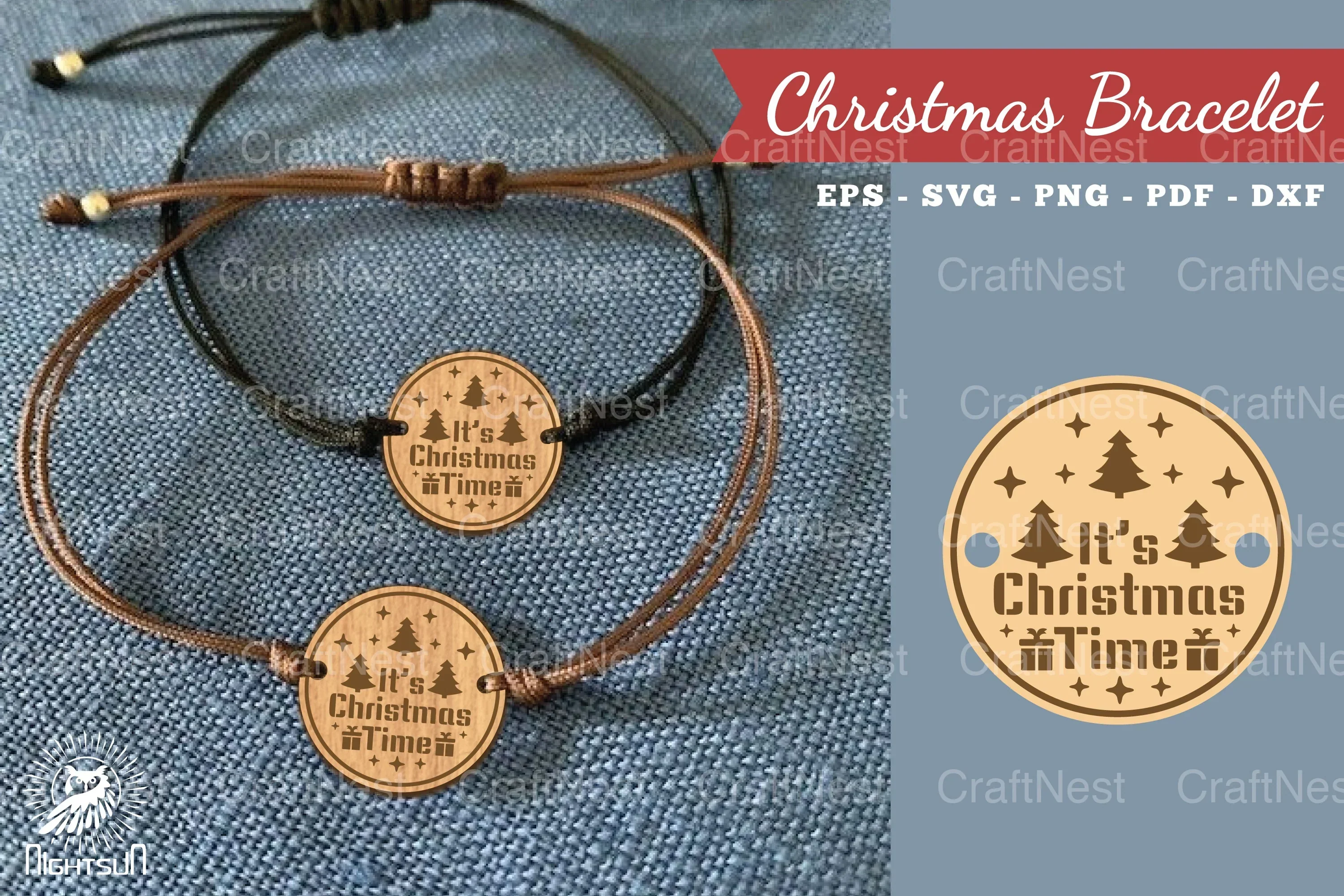 Christmas Laser Cut Bracelet SVG Bundle