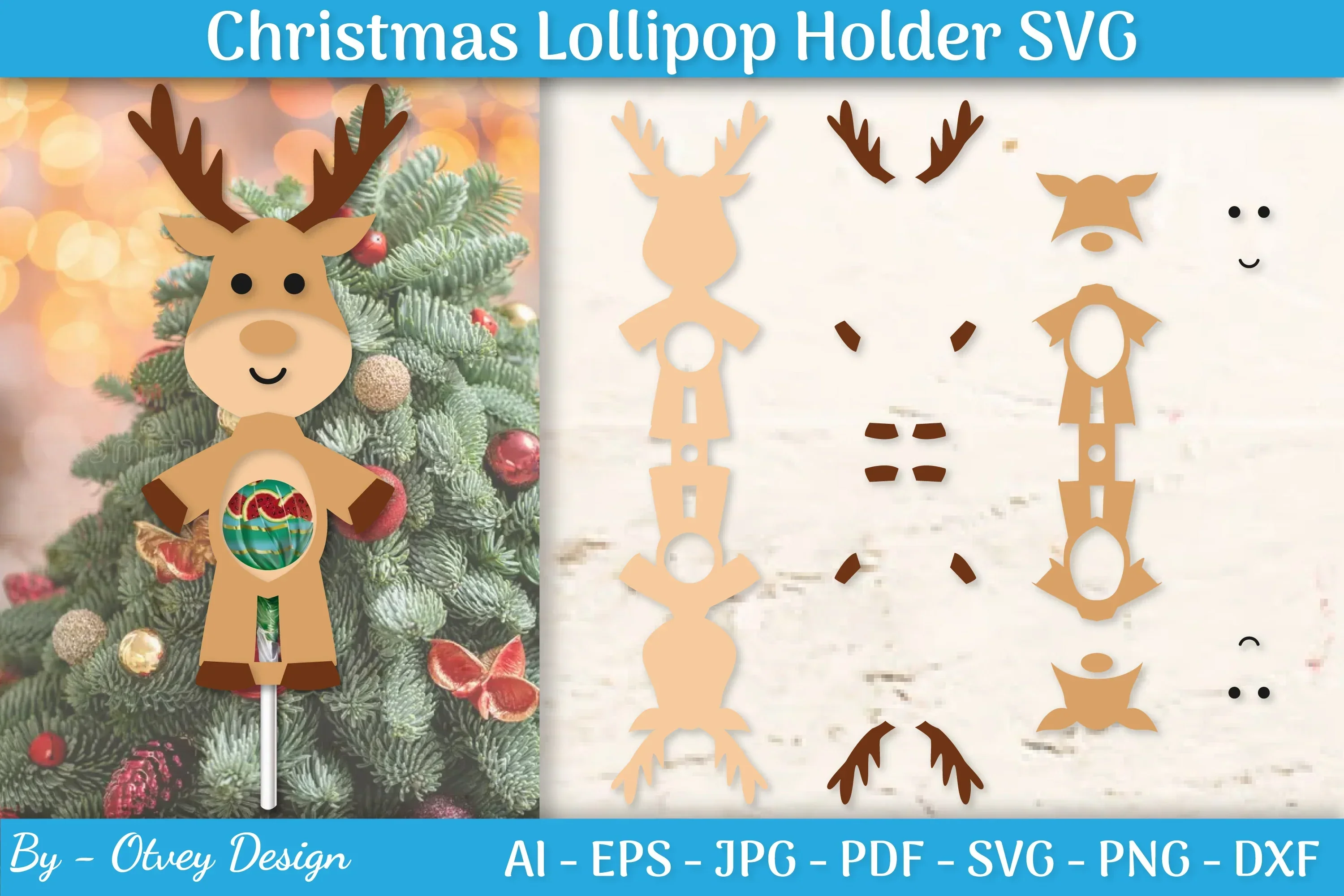 Christmas Lollipop Holder SVG Bundle