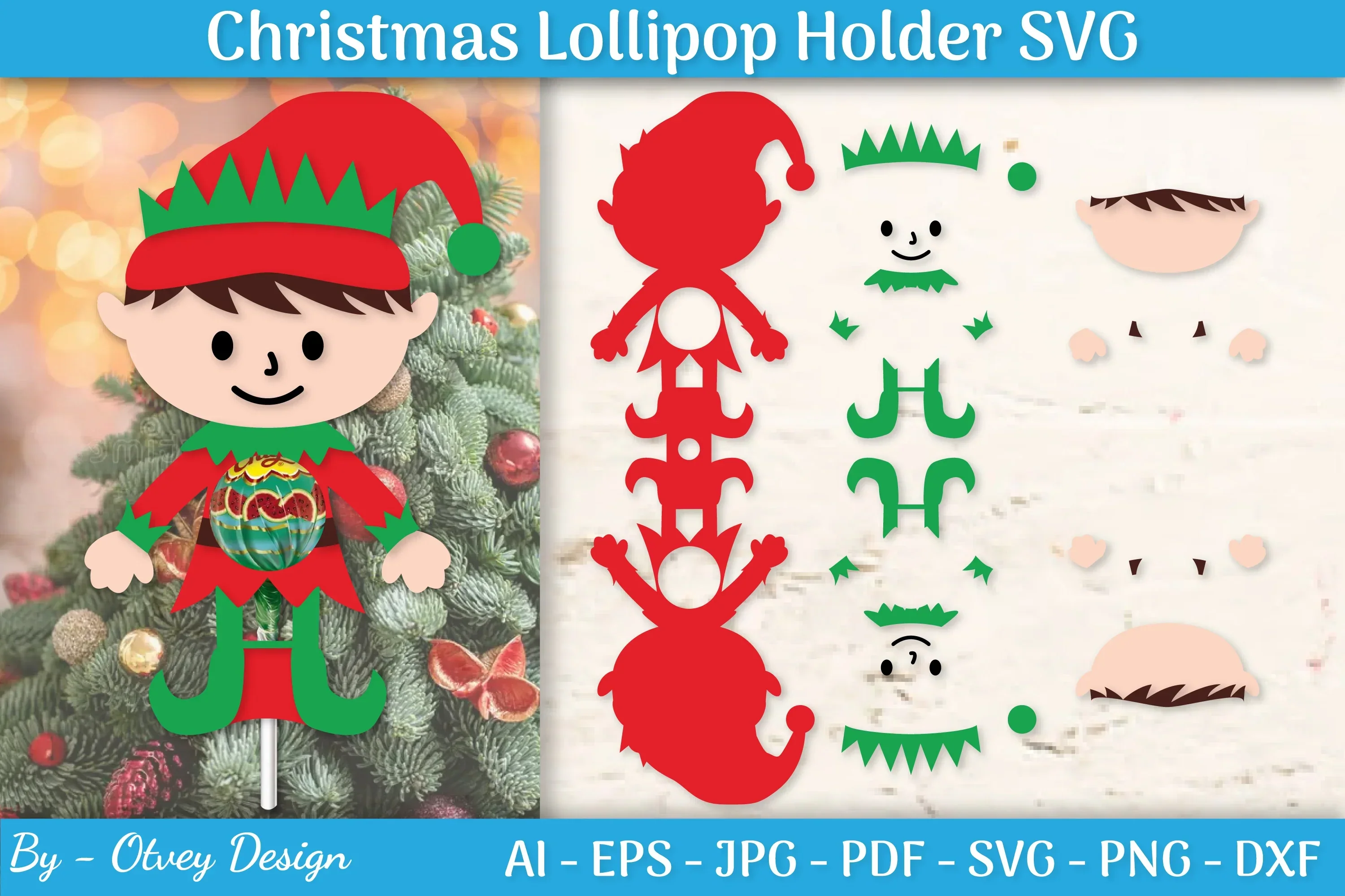 Christmas Lollipop Holder SVG Bundle
