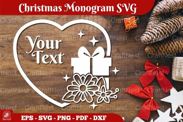 Christmas Monogram SVG Bundle