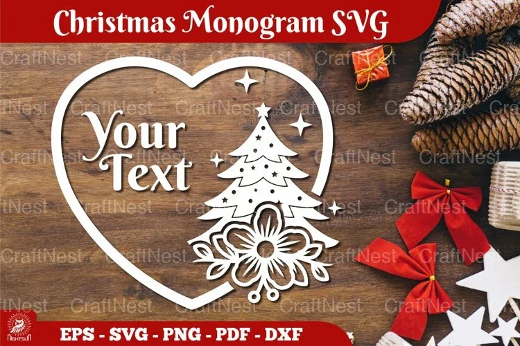 Christmas Monogram SVG Bundle
