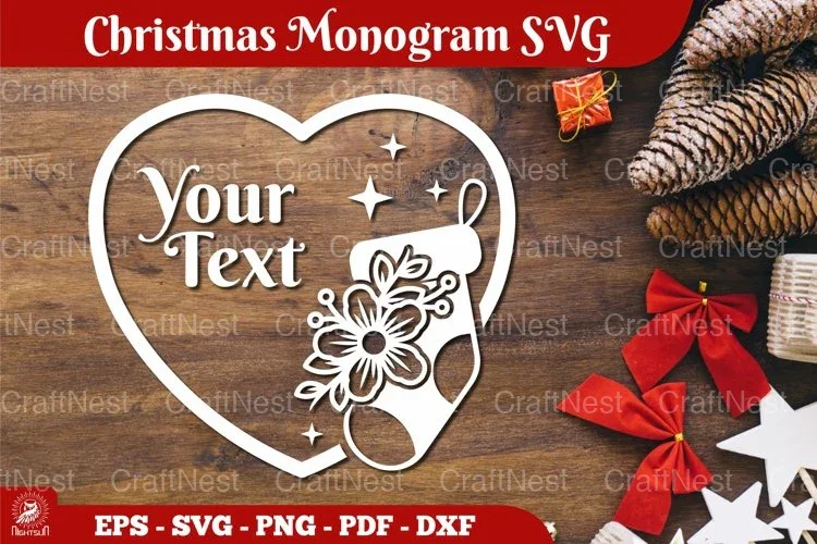 Christmas Monogram SVG Bundle