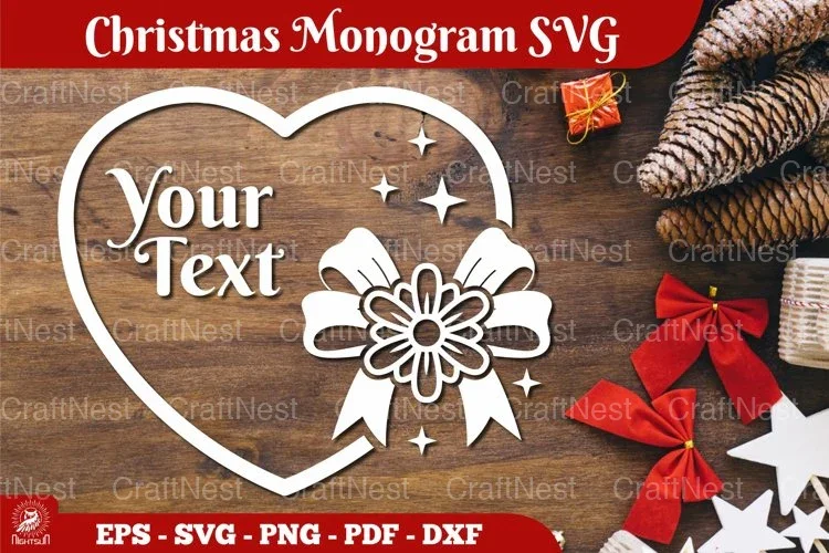 Christmas Monogram SVG Bundle