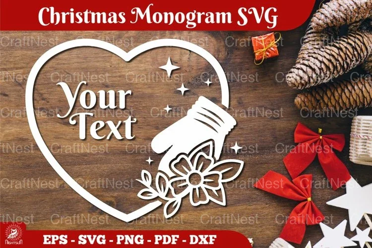 Christmas Monogram SVG Bundle