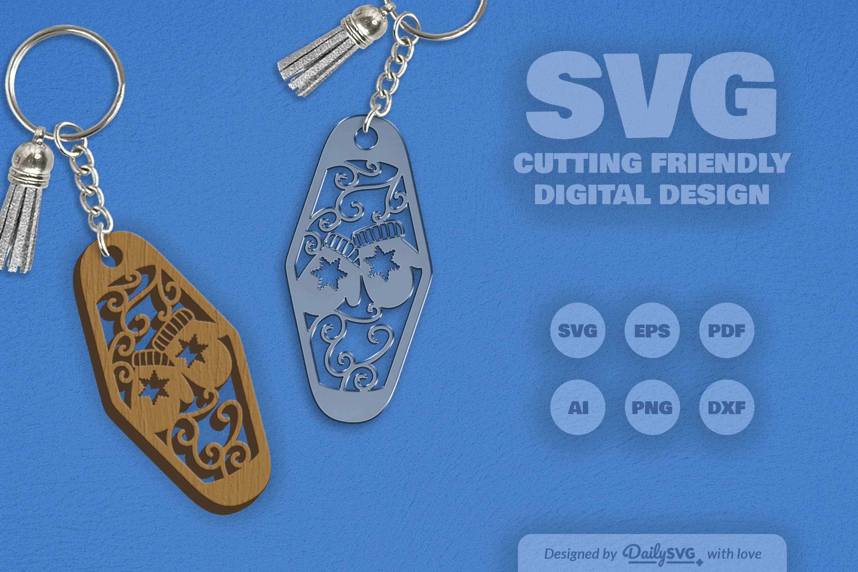 Christmas Motel Keychain Clipart - Daily SVG Bundles - Image 3